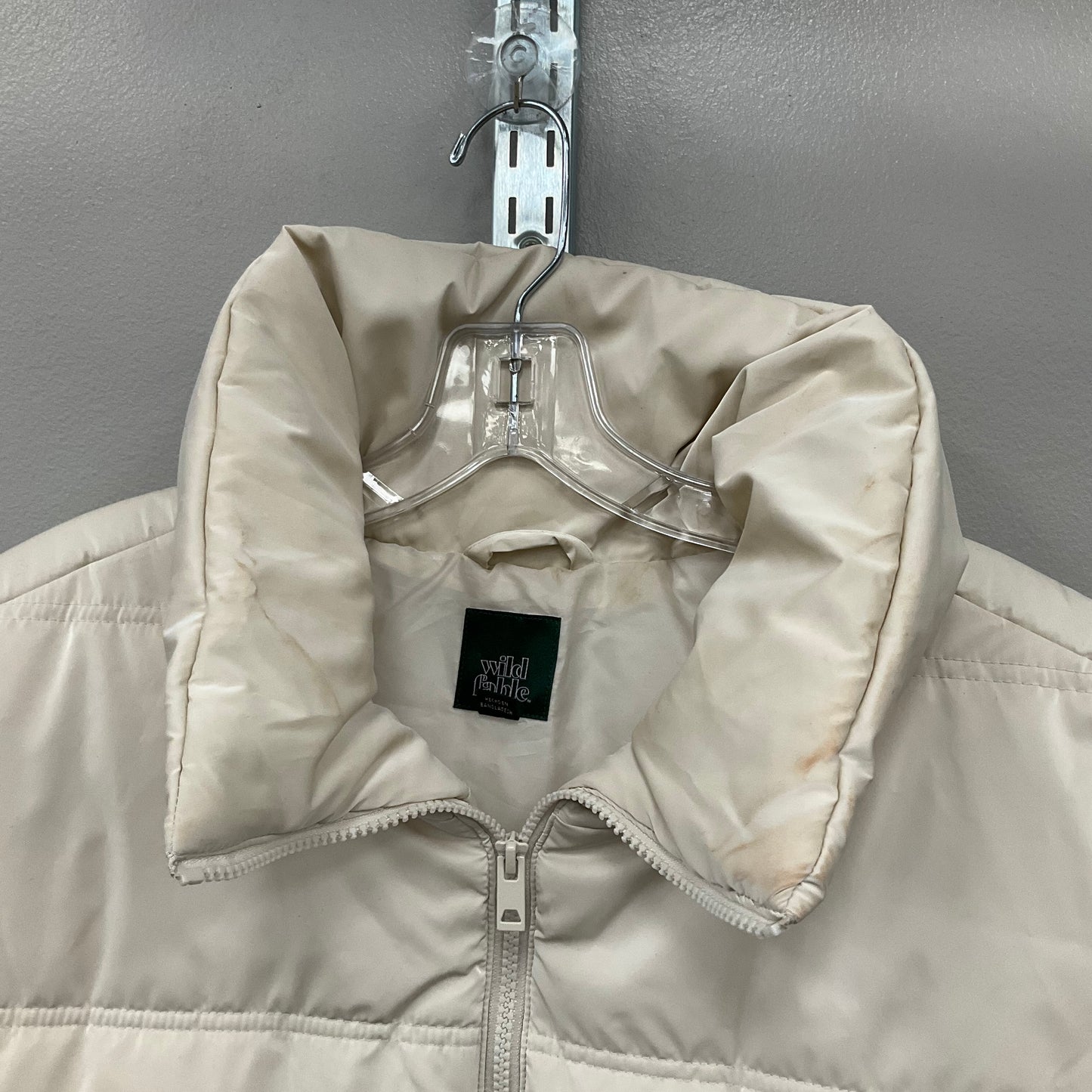 Vest Puffer & Quilted By Wild Fable In Cream, Size:2X