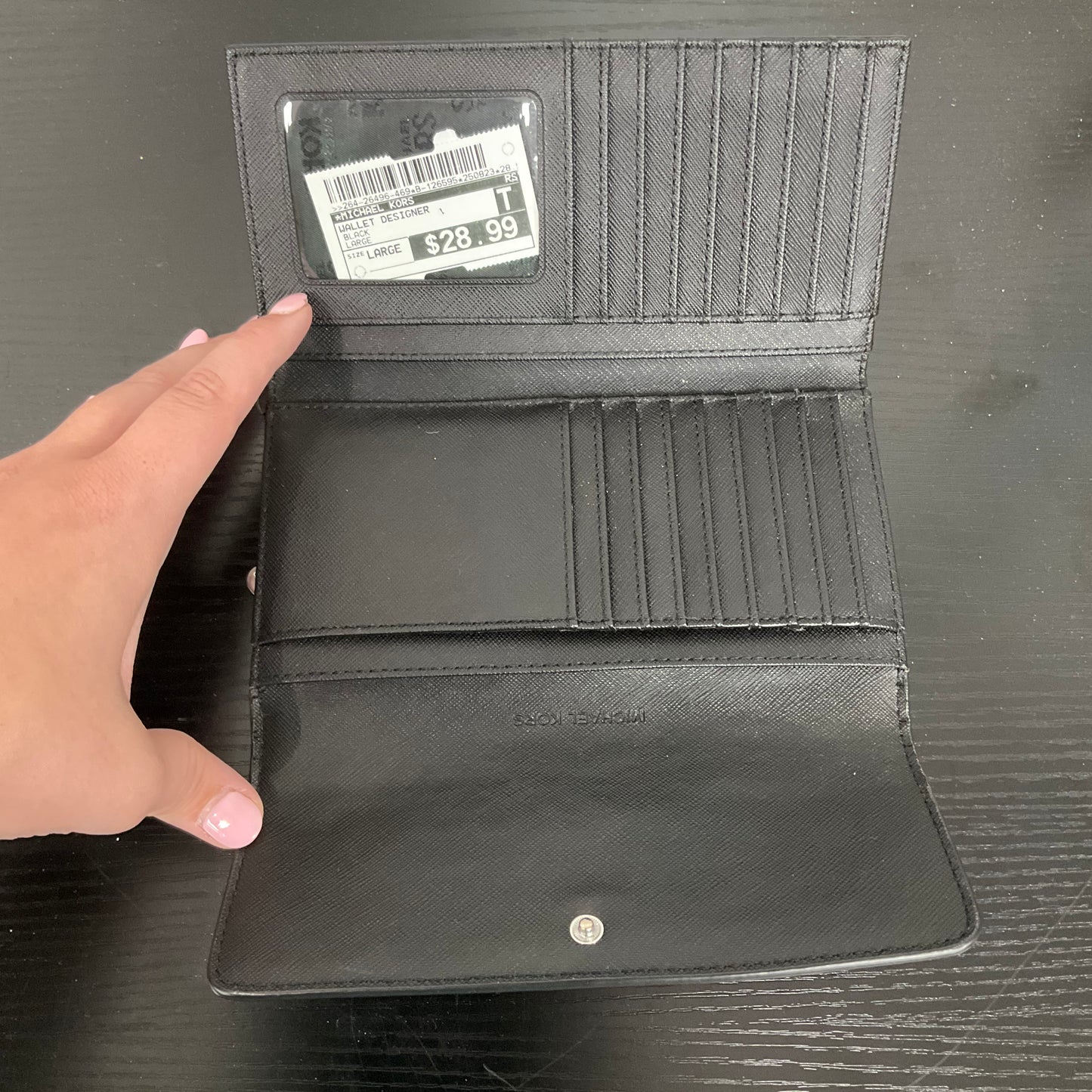 Wallet Designer By Michael Kors In Black, Size:Large