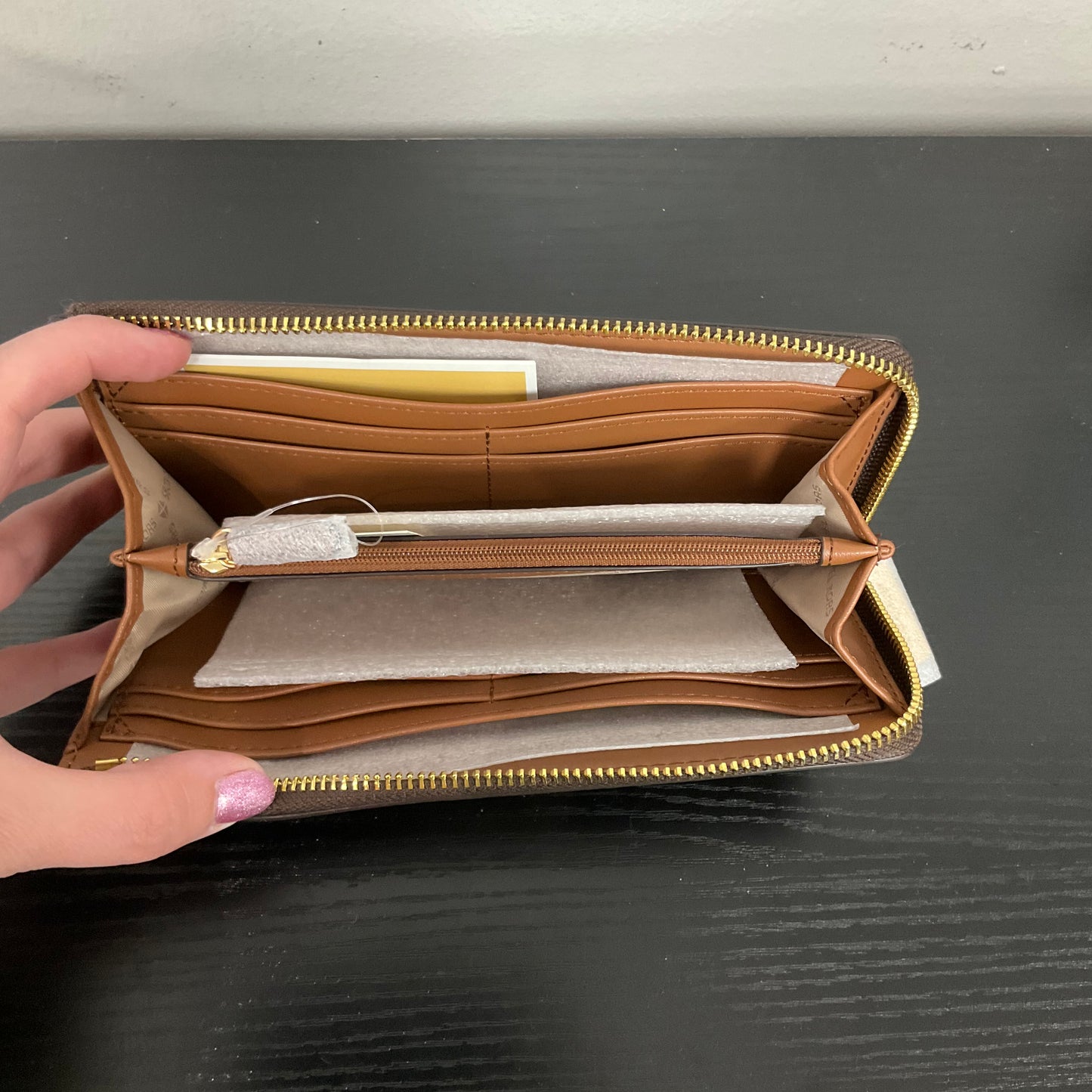 Wallet Designer By Michael Kors In Brown, Size:Medium