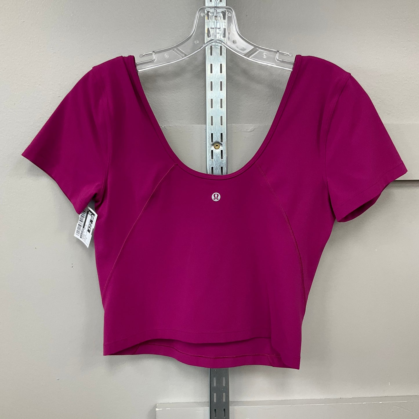 Athletic Top Ss By Lululemon In Maroon, Size:S