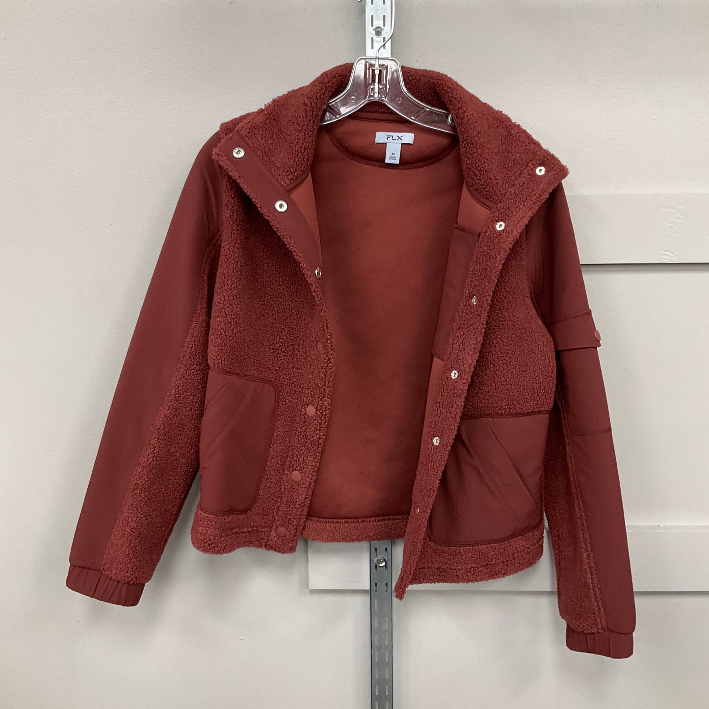 Jacket Faux Fur & Sherpa By Flx Size: Xs