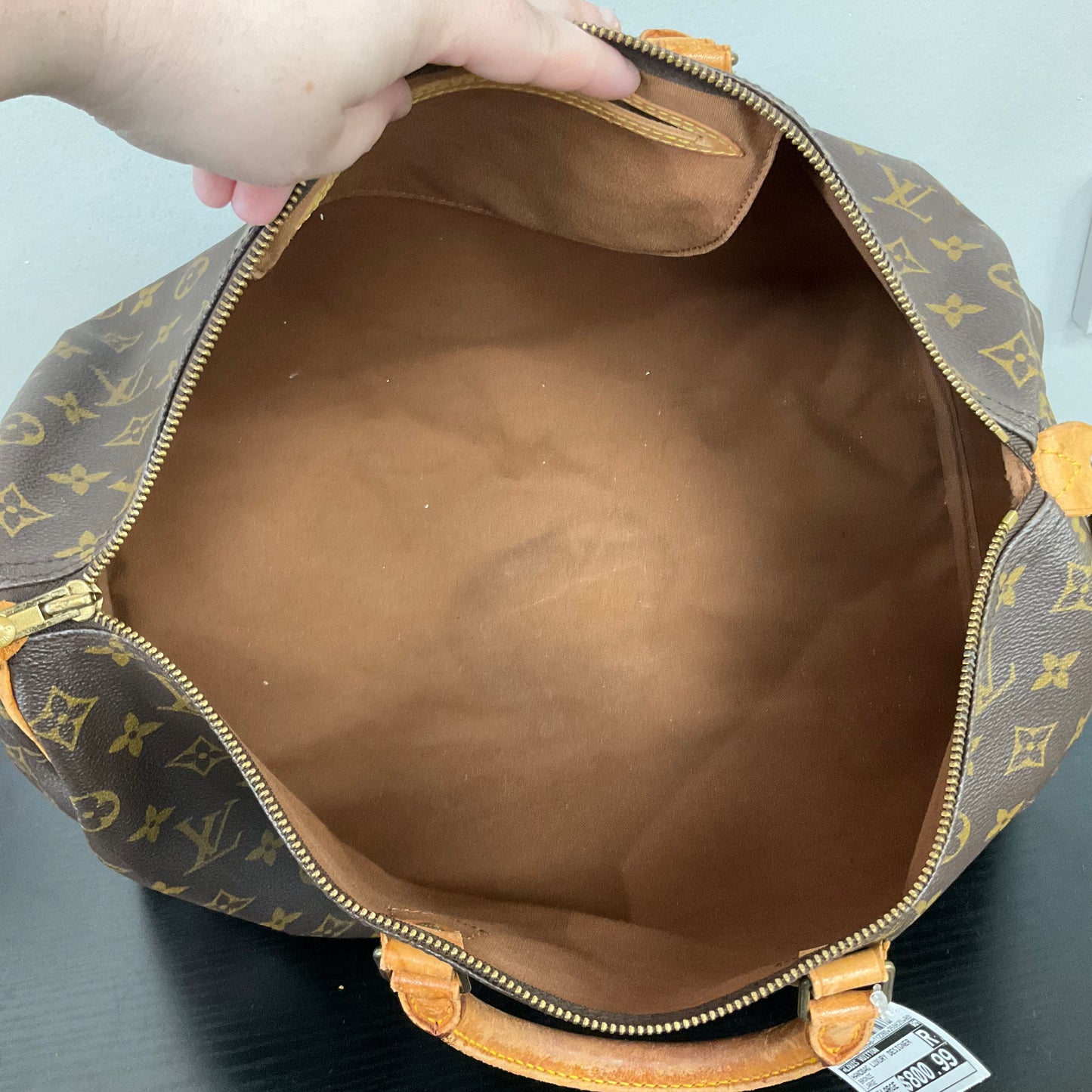 Handbag Luxury Designer By Louis Vuitton In Bronze, Size:Large