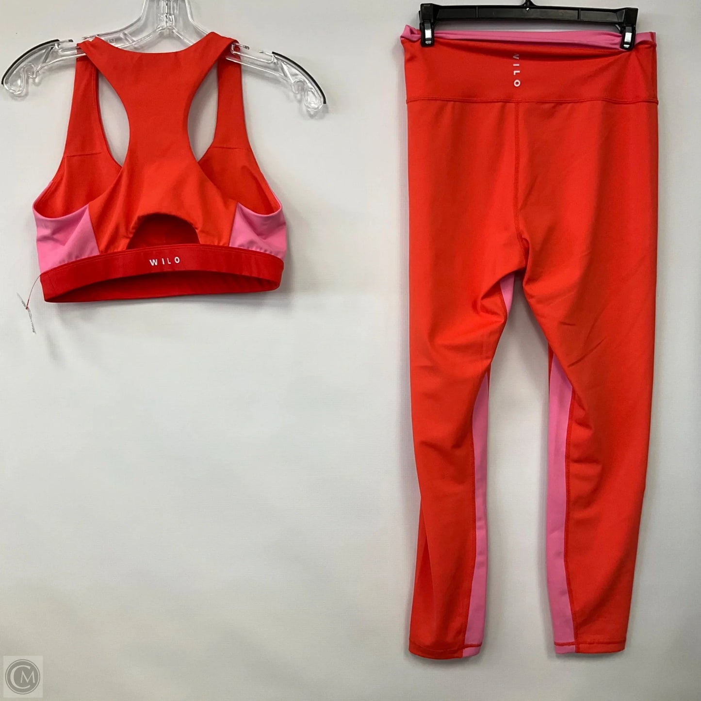 Athletic Pants 2pc By Wilo In Orange & Pink, Size: L