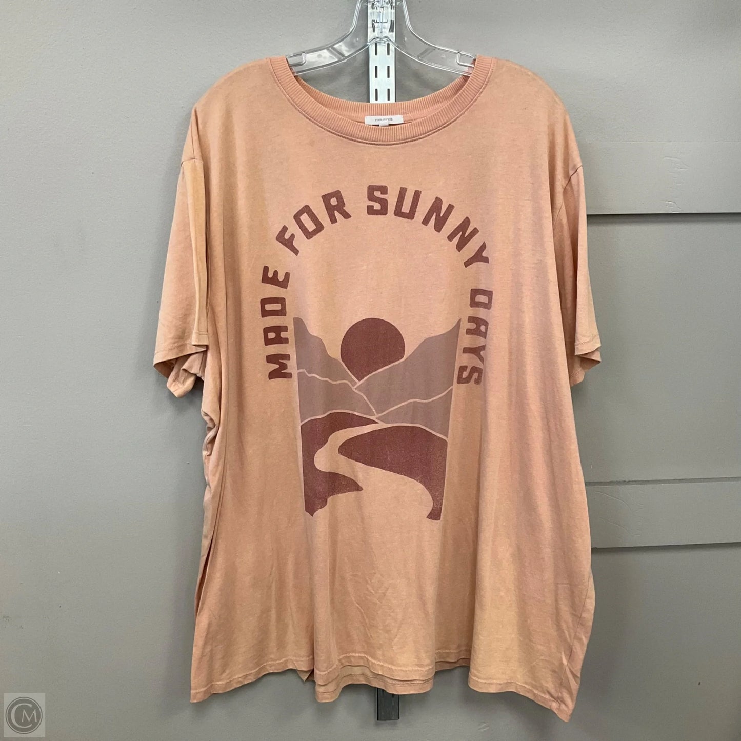 Top Short Sleeve Basic By Maurices In Peach, Size: 3x