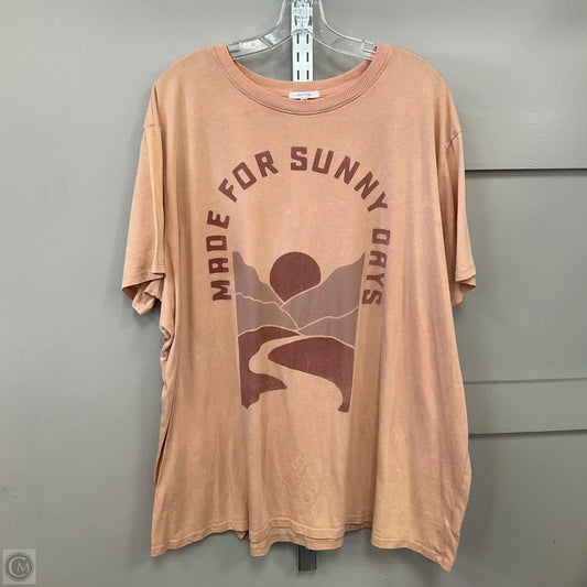 Top Short Sleeve Basic By Maurices In Peach, Size: 3x