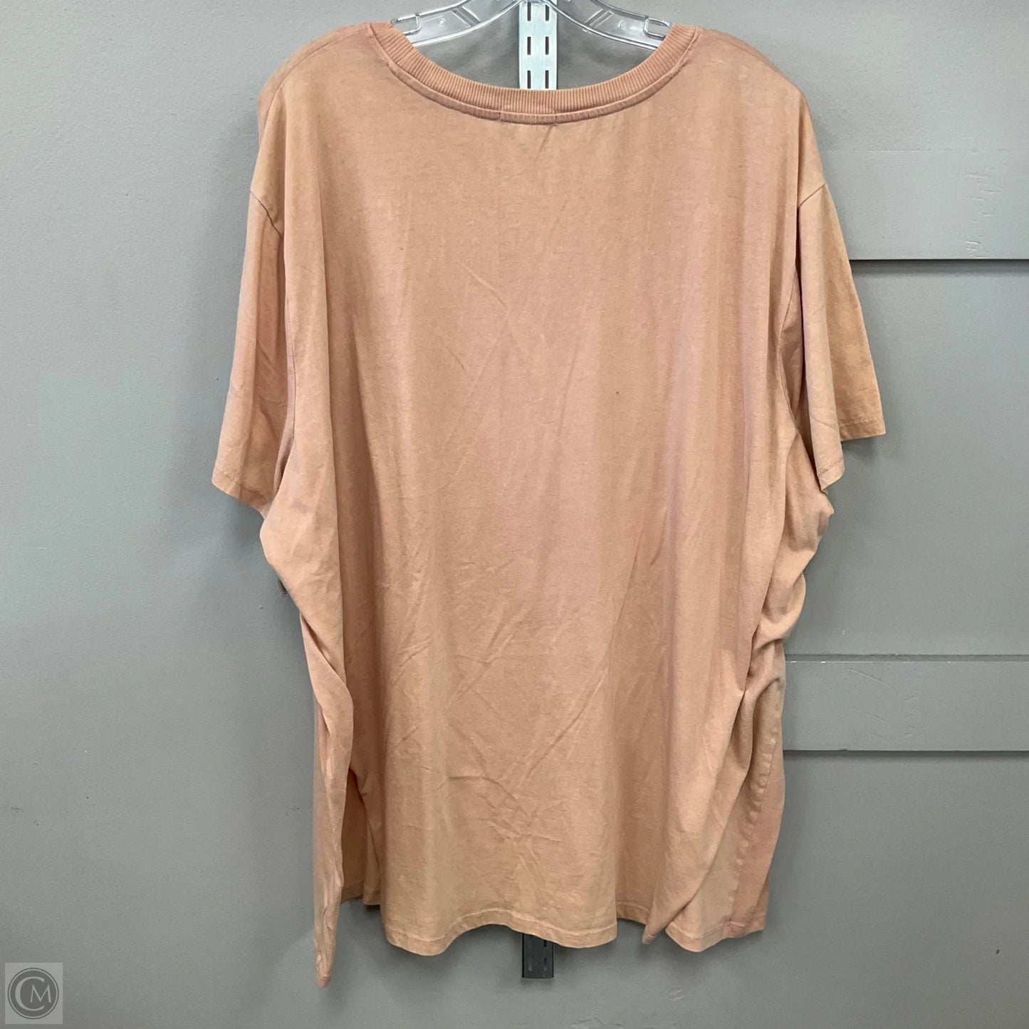 Top Short Sleeve Basic By Maurices In Peach, Size: 3x