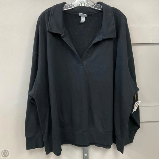 Sweatshirt Collar By Ava & Viv In Black, Size: 4x