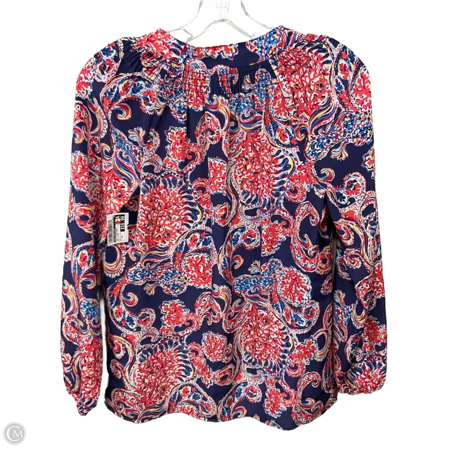 Top Long Sleeve Designer By Lilly Pulitzer In Blue & Red, Size: Xs