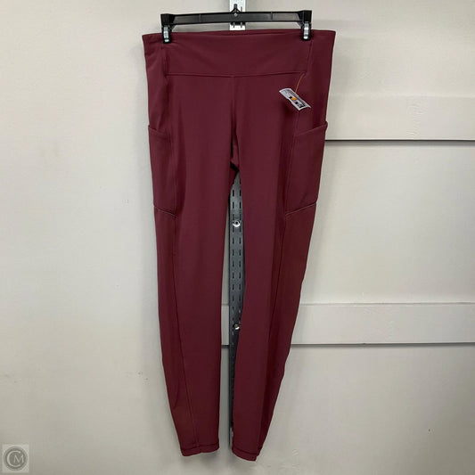 Athletic Leggings By Lululemon In Maroon, Size: 8