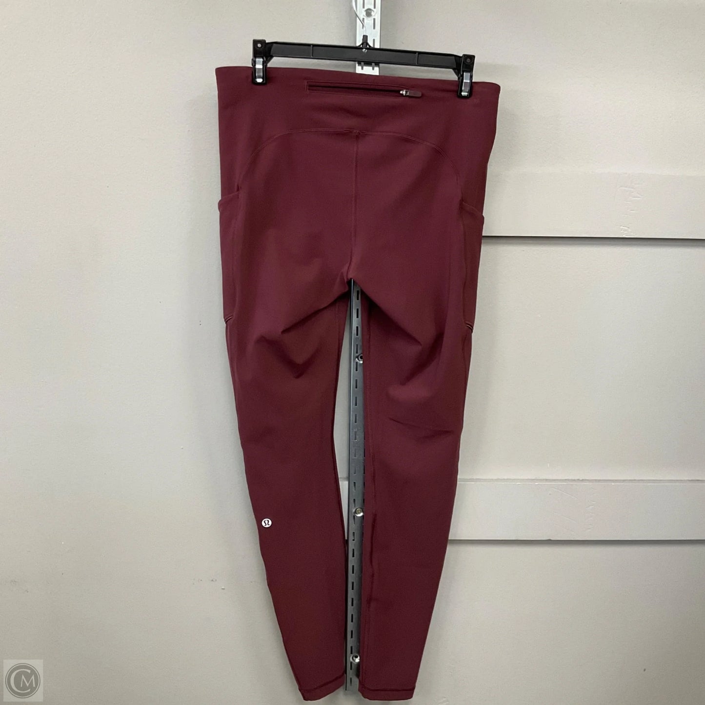 Athletic Leggings By Lululemon In Maroon, Size: 8
