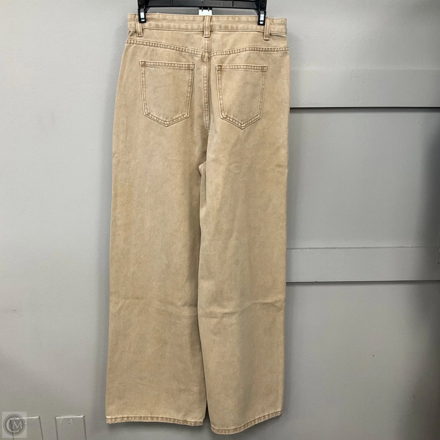 Jeans Wide Leg By Shein In Tan, Size: 6