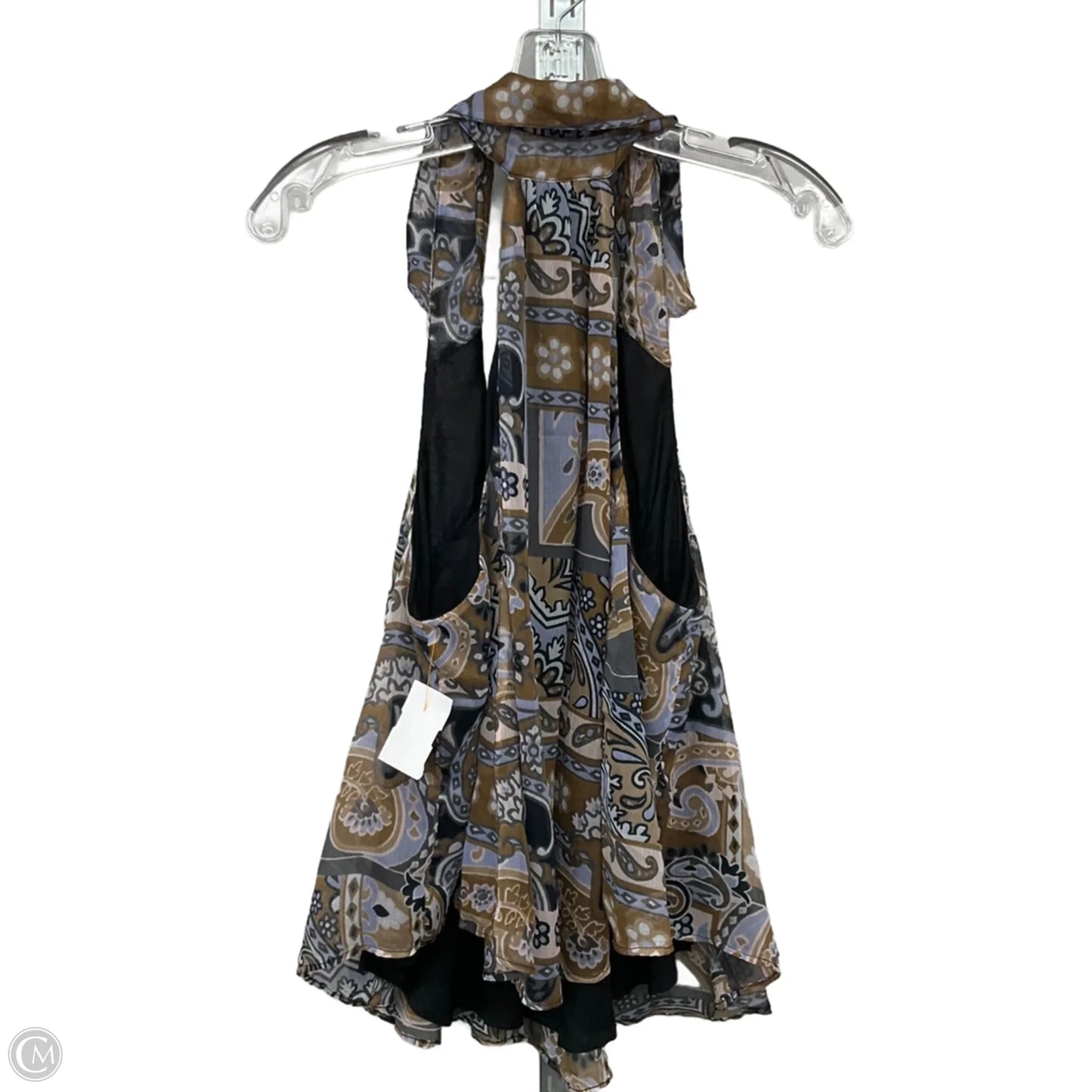 Top Sleeveless By Free People In Brown & Cream, Size: M