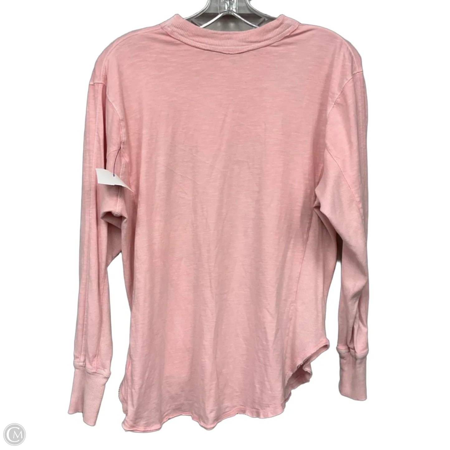 Top Long Sleeve Basic By Aerie In Pink, Size: Xxs