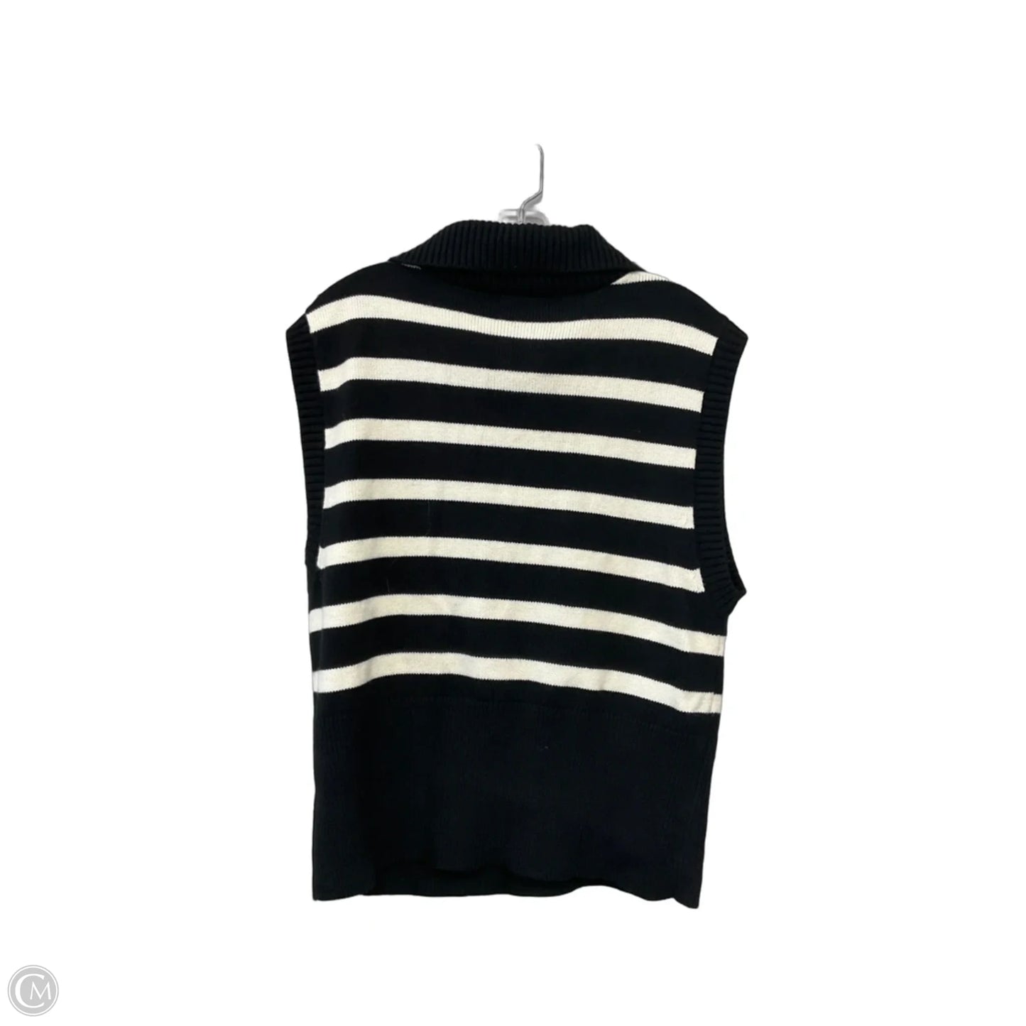 Vest Sweater By The Native One In Black & White, Size: S