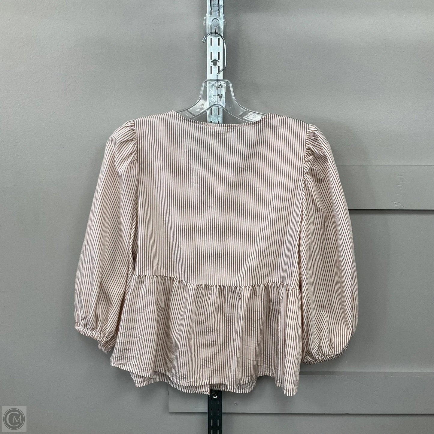 Top Short Sleeve By A New Day In Striped Pattern, Size: S