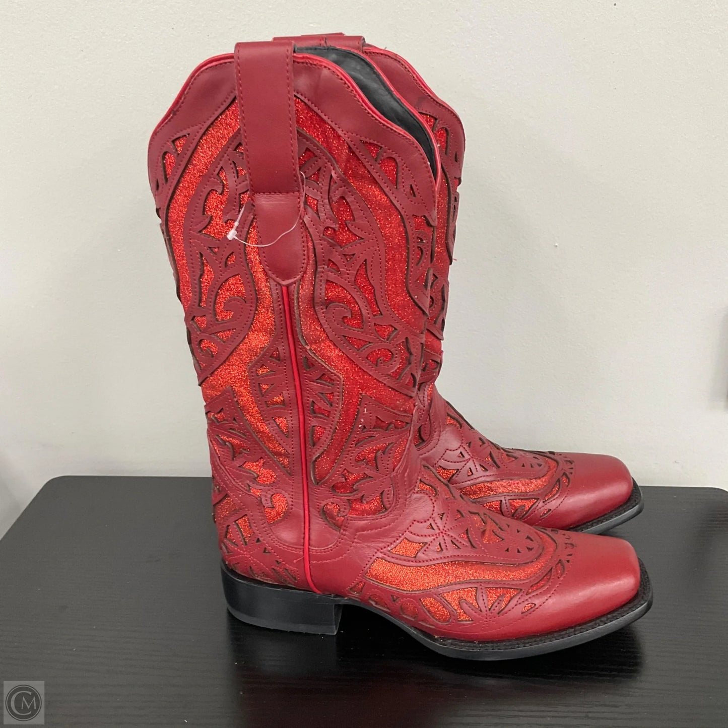 Boots Western By Cmb In Red, Size: 9.5