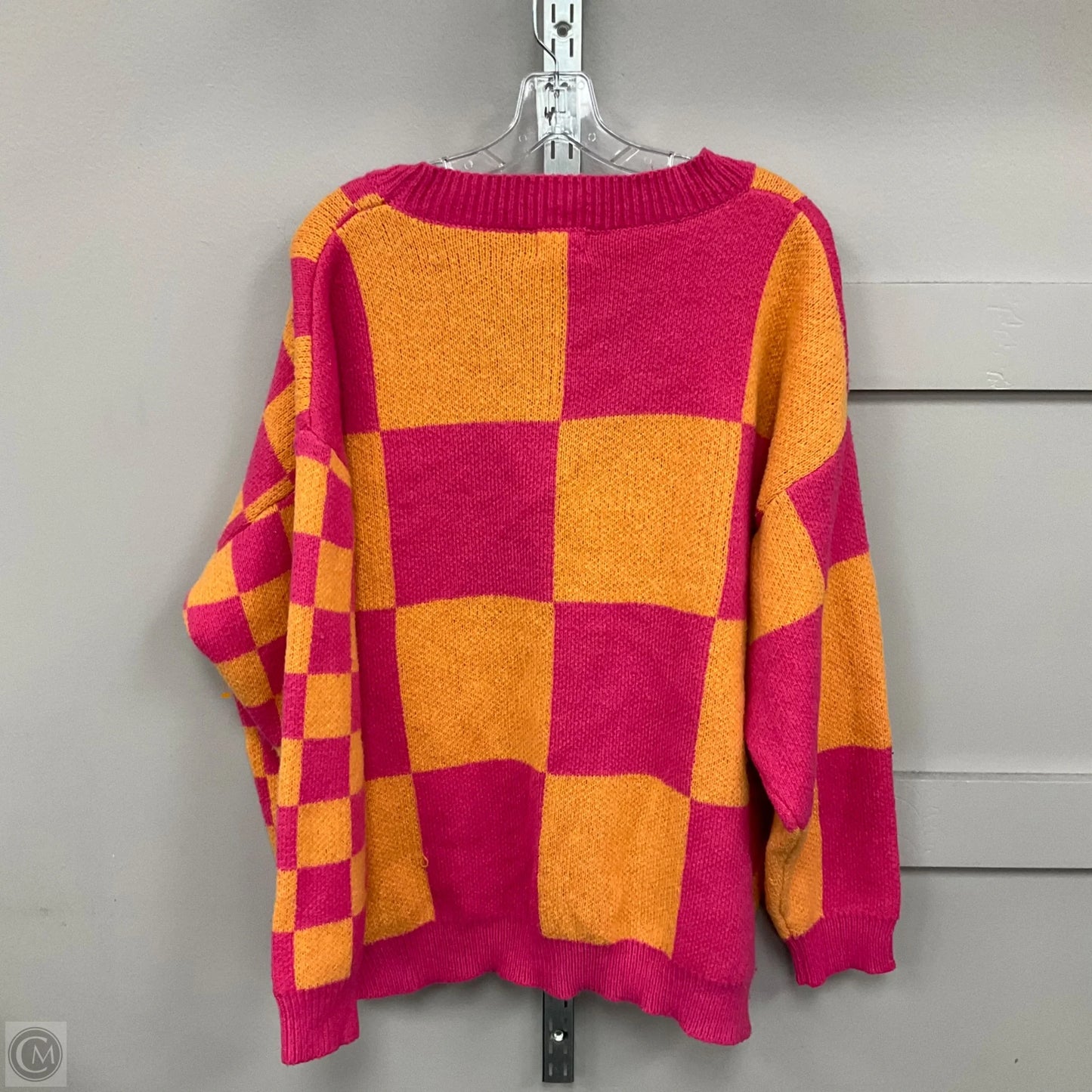 Cardigan By Bibi In Orange & Pink, Size: Xl