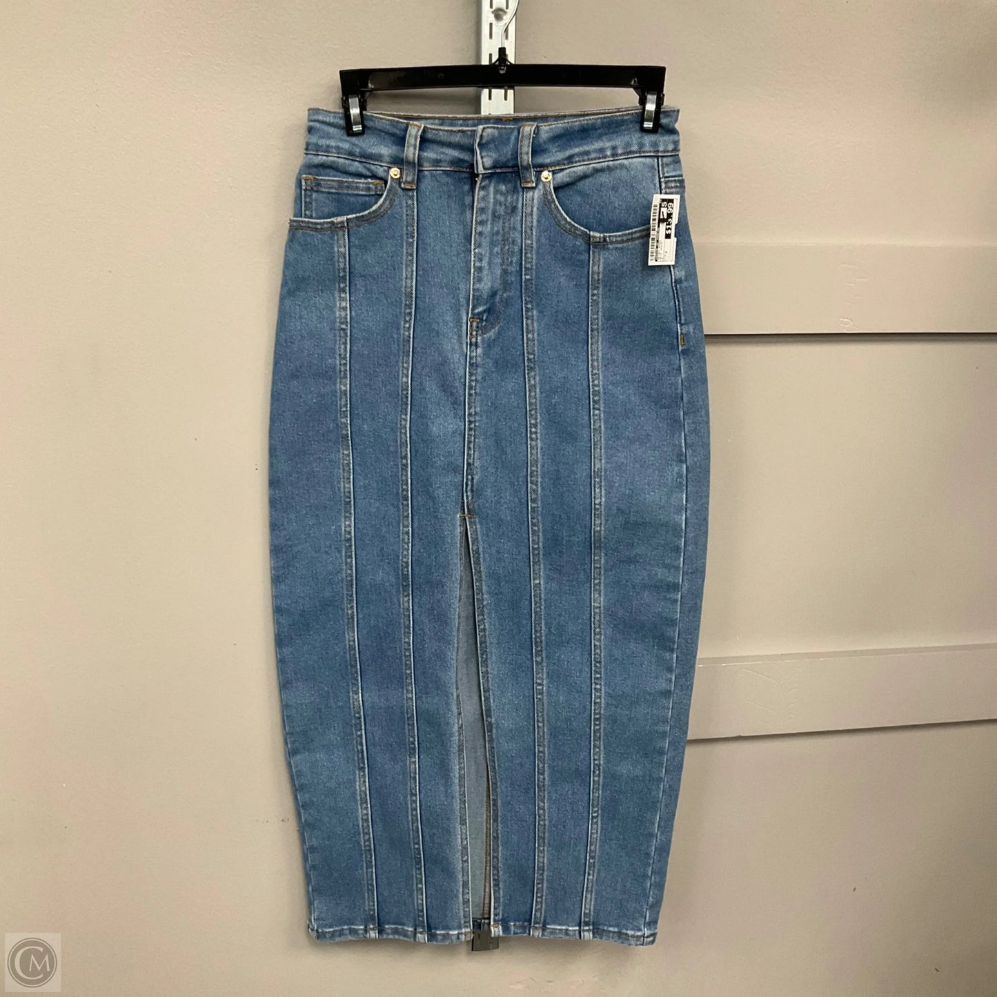 Skirt Midi By House Of Harlow In Blue Denim, Size: 2