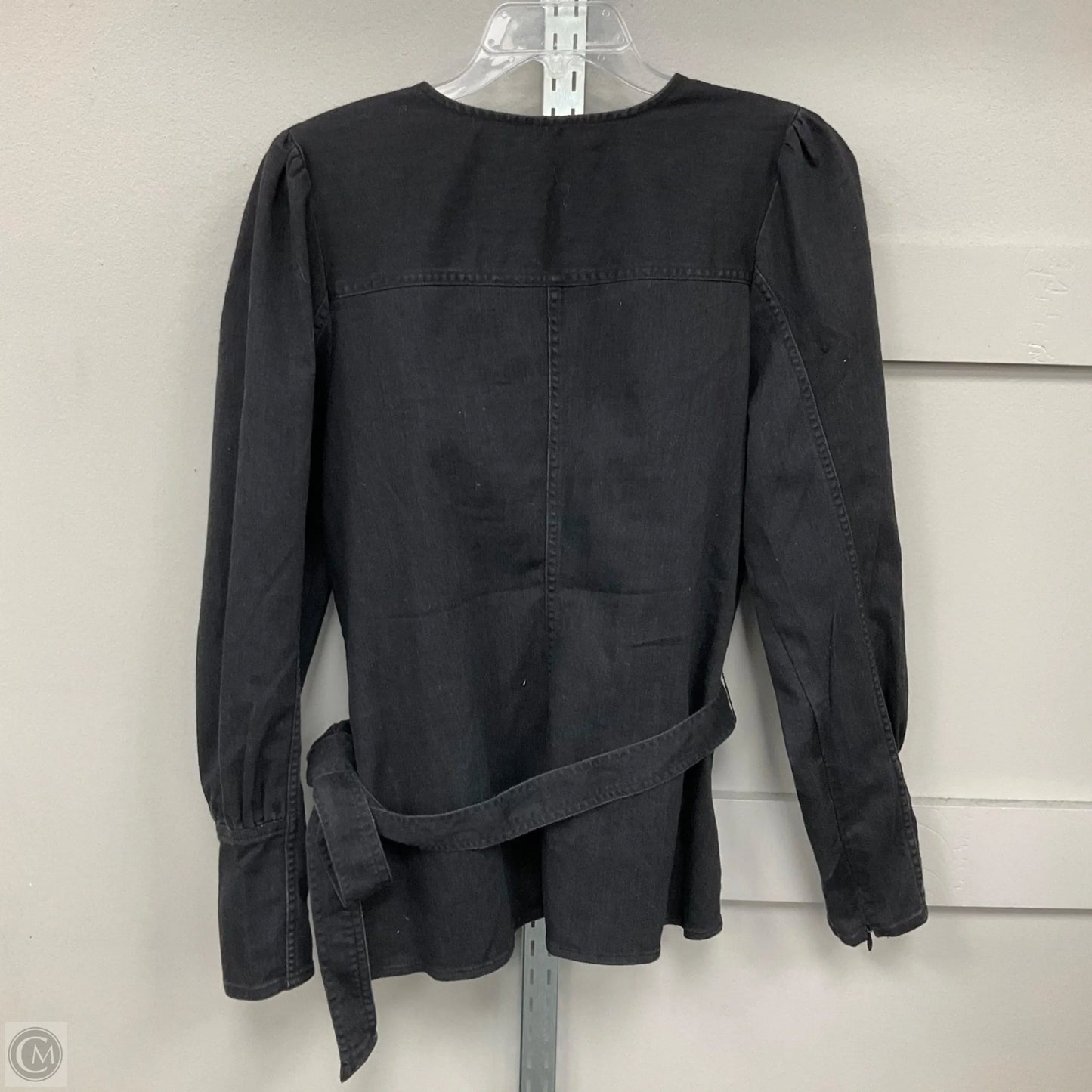 Top Long Sleeve By Express In Black Denim, Size: L