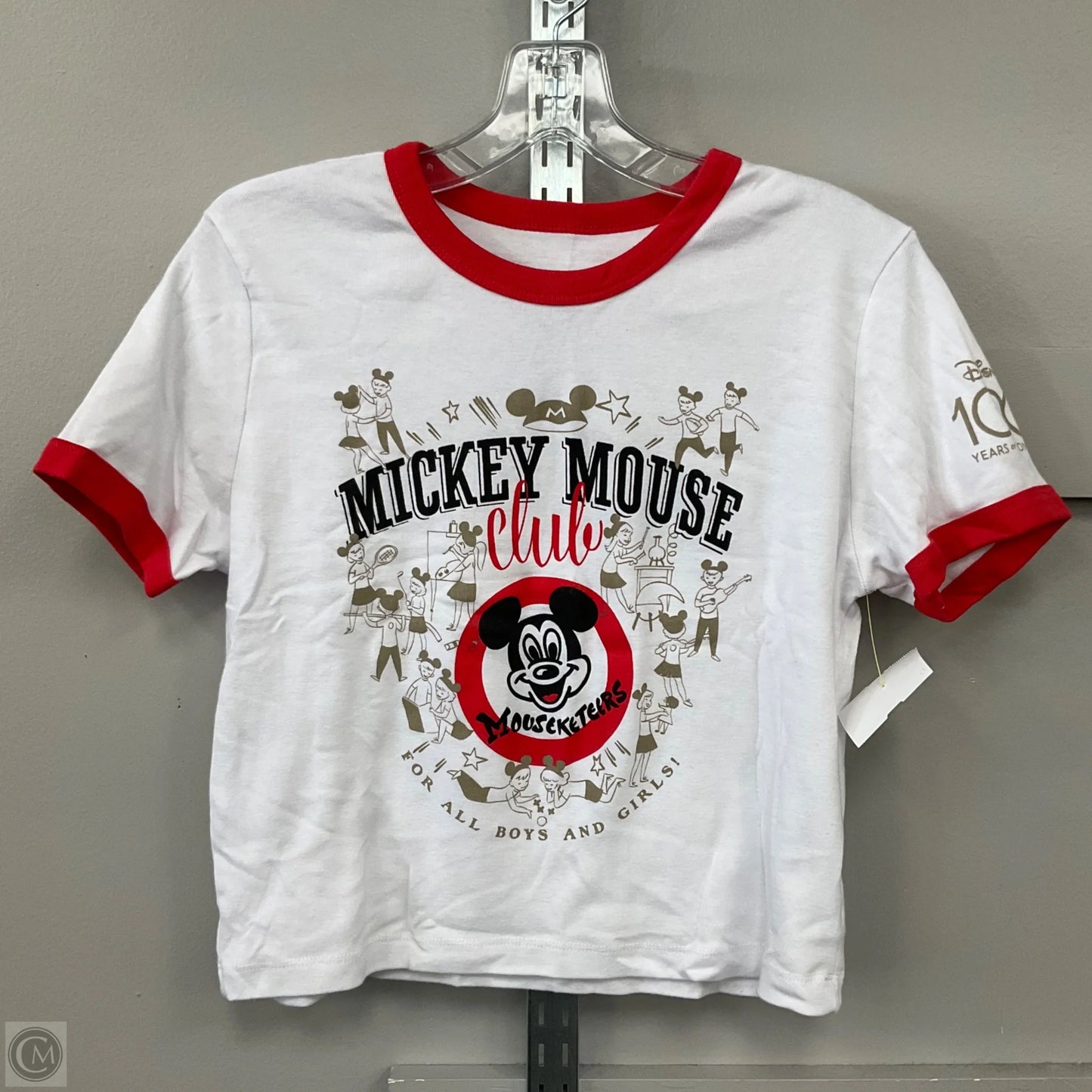Top Short Sleeve By Disney In White, Size: Xxl