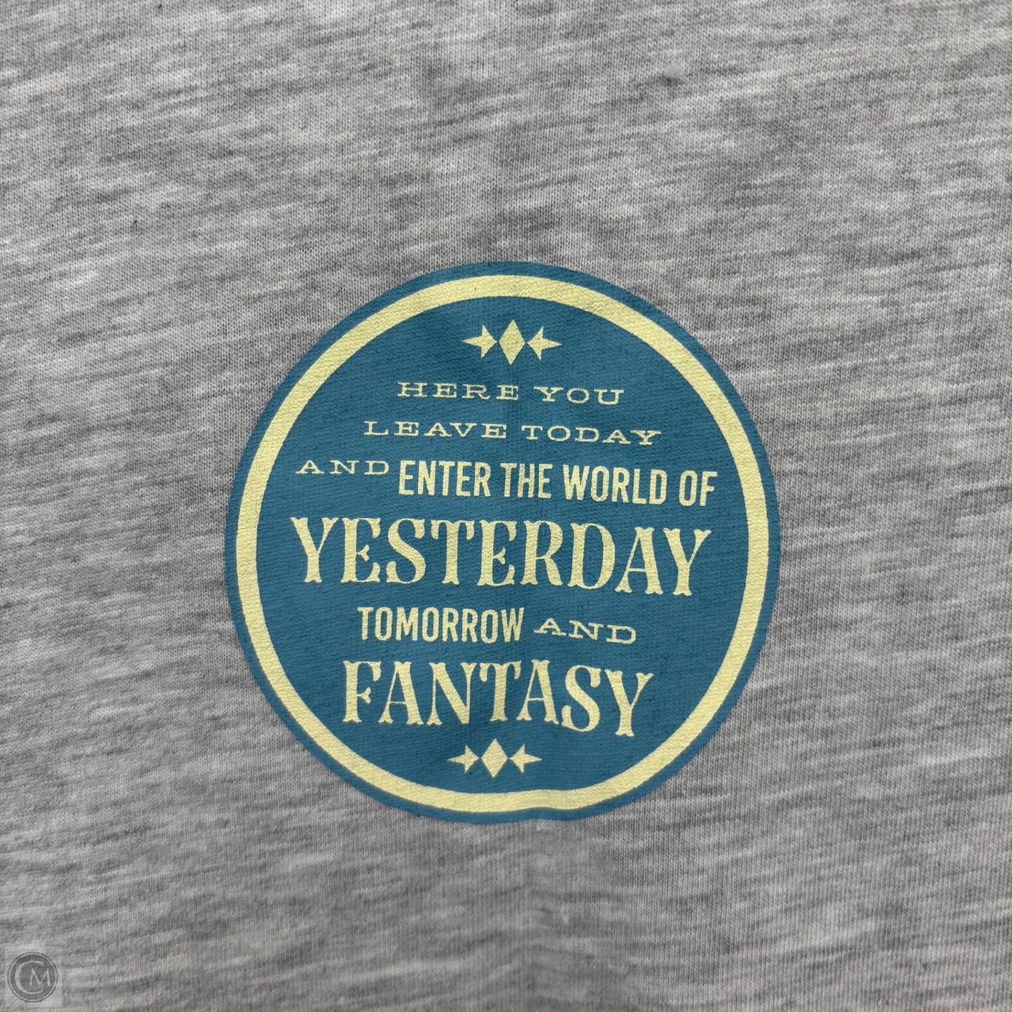 Top Short Sleeve By Disney In Grey, Size: L