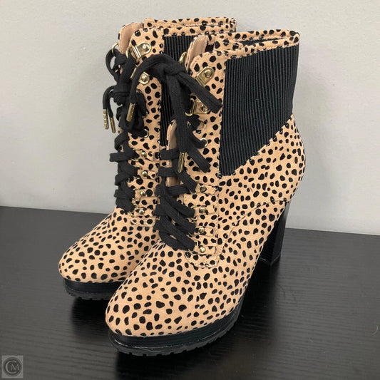 Boots Combat By Shoedazzle In Animal Print, Size: 8.5