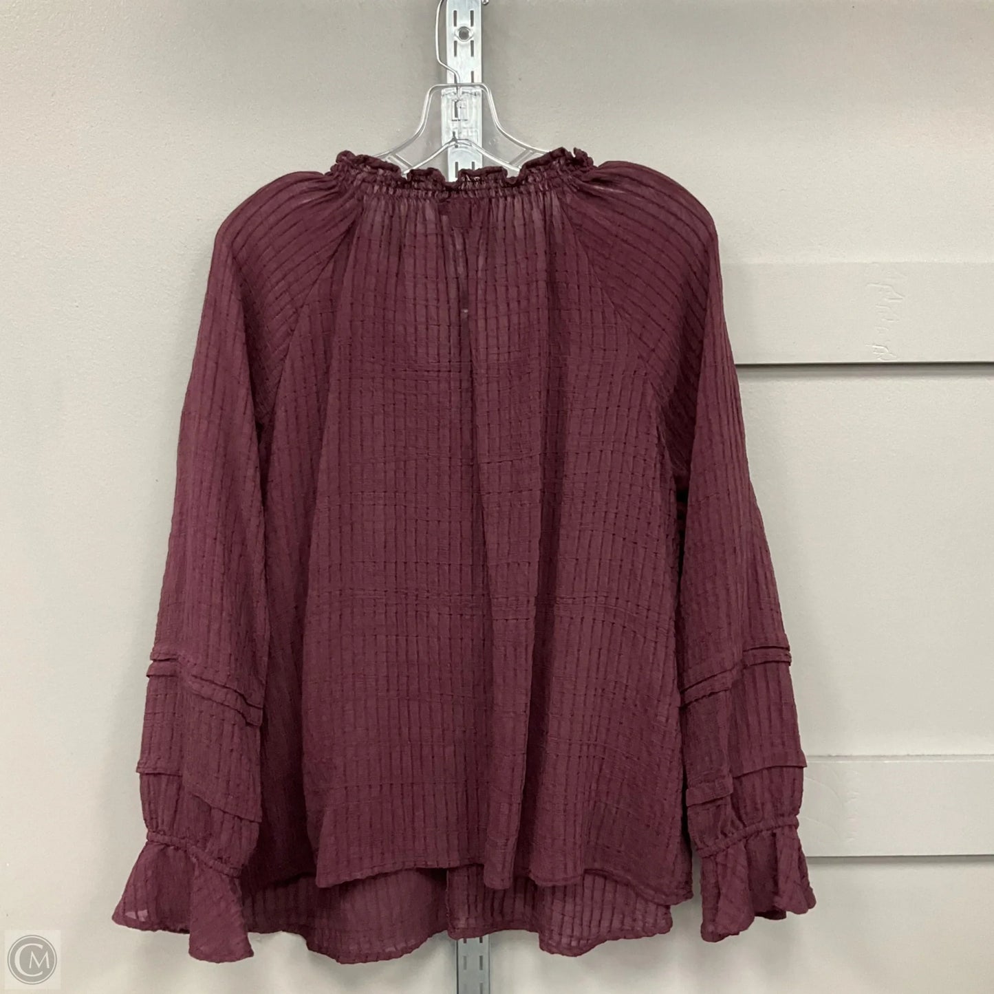 Top Long Sleeve By Torrid In Maroon, Size: L