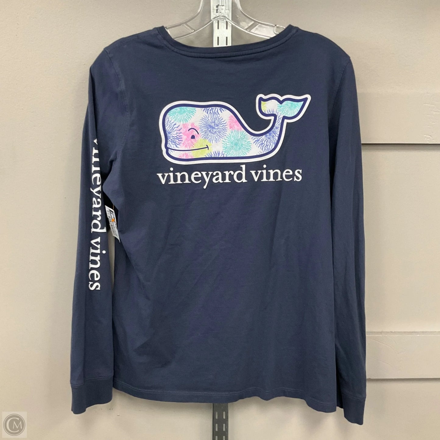 Top Long Sleeve By Vineyard Vines In Navy, Size: M