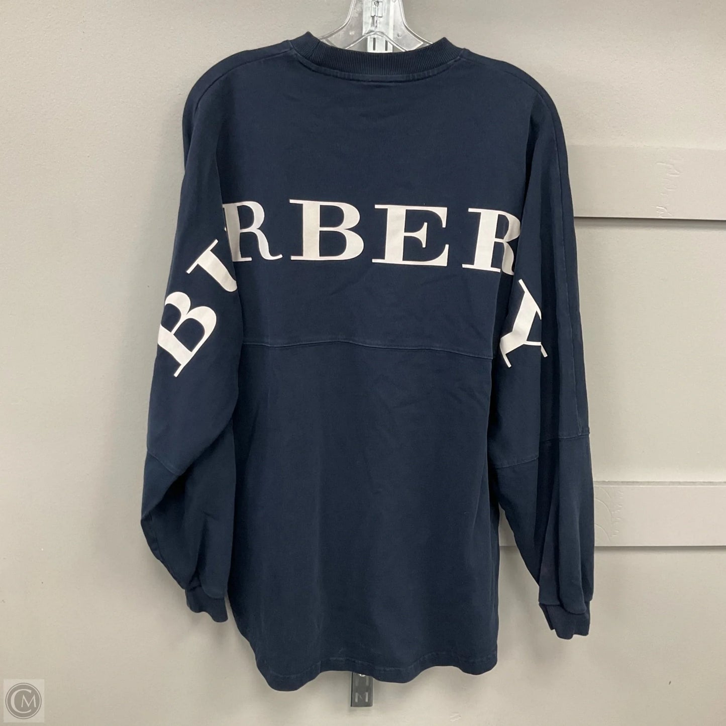 Top Long Sleeve Luxury Designer By Burberry In Navy, Size: Xl