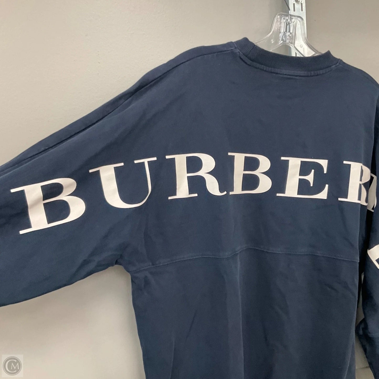 Top Long Sleeve Luxury Designer By Burberry In Navy, Size: Xl