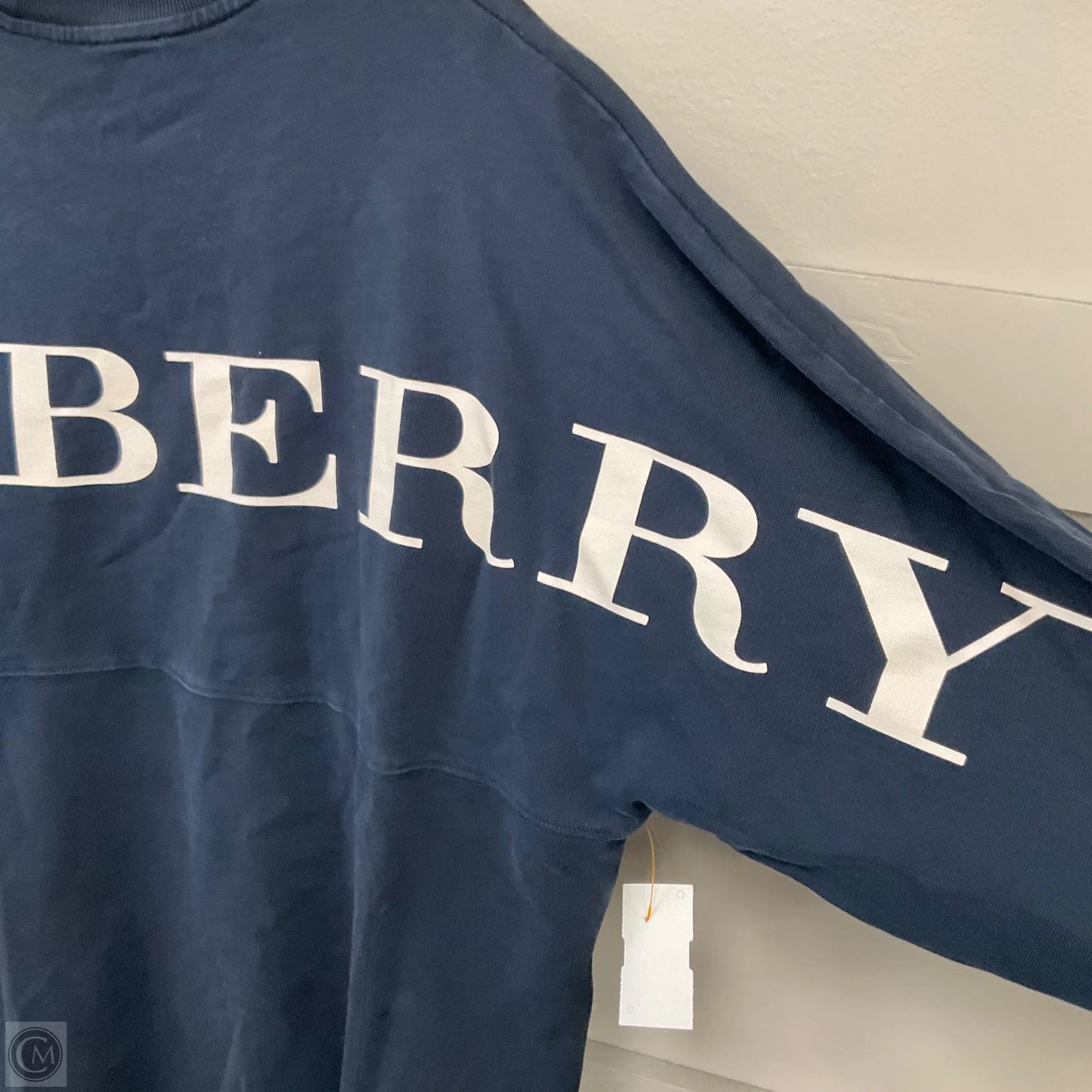 Top Long Sleeve Luxury Designer By Burberry In Navy, Size: Xl