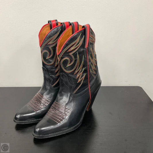 Boots Western By Andrew Gellar In Black, Size: 7.5