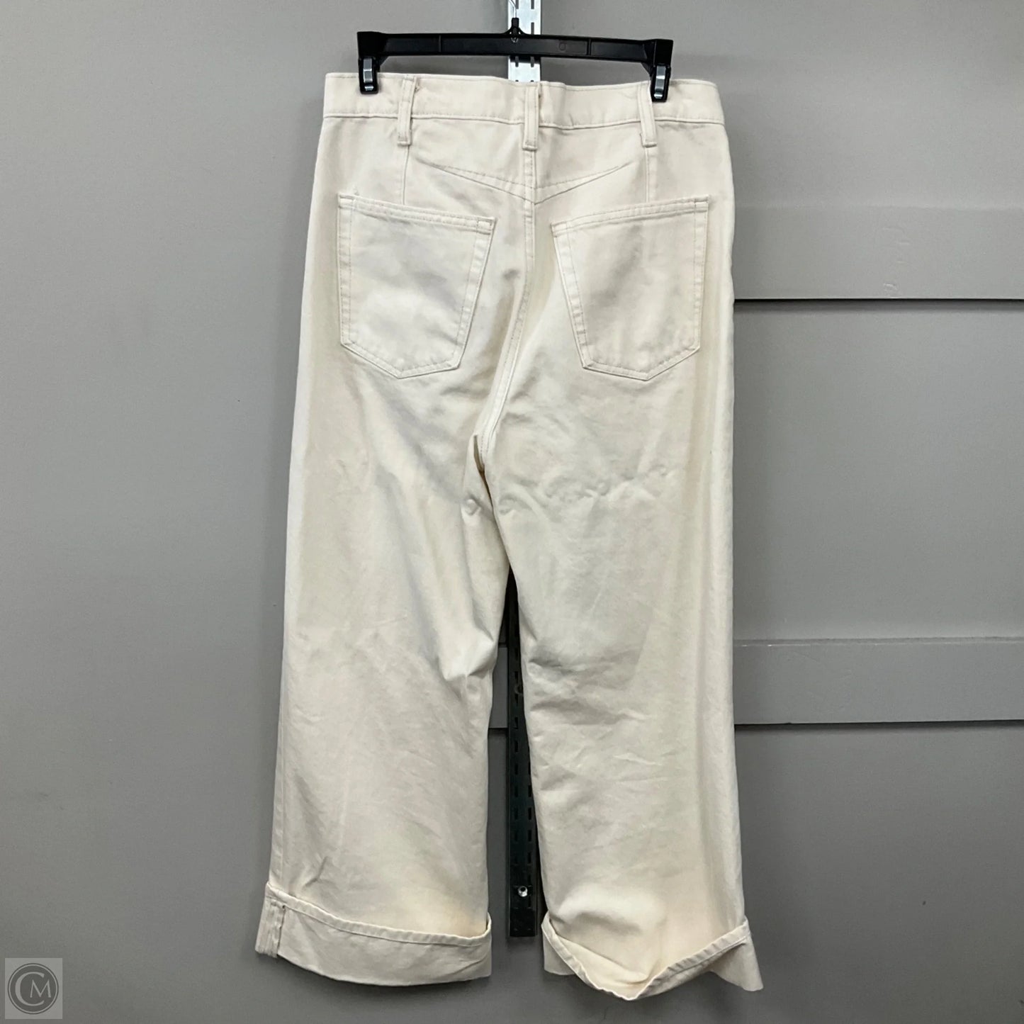 Jeans Wide Leg By Universal Thread In Cream Denim, Size: 4