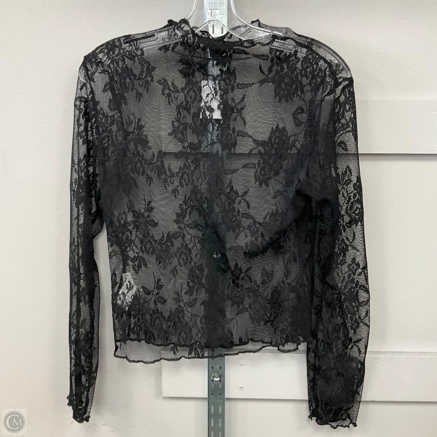 Top Long Sleeve By Shein In Black, Size: L