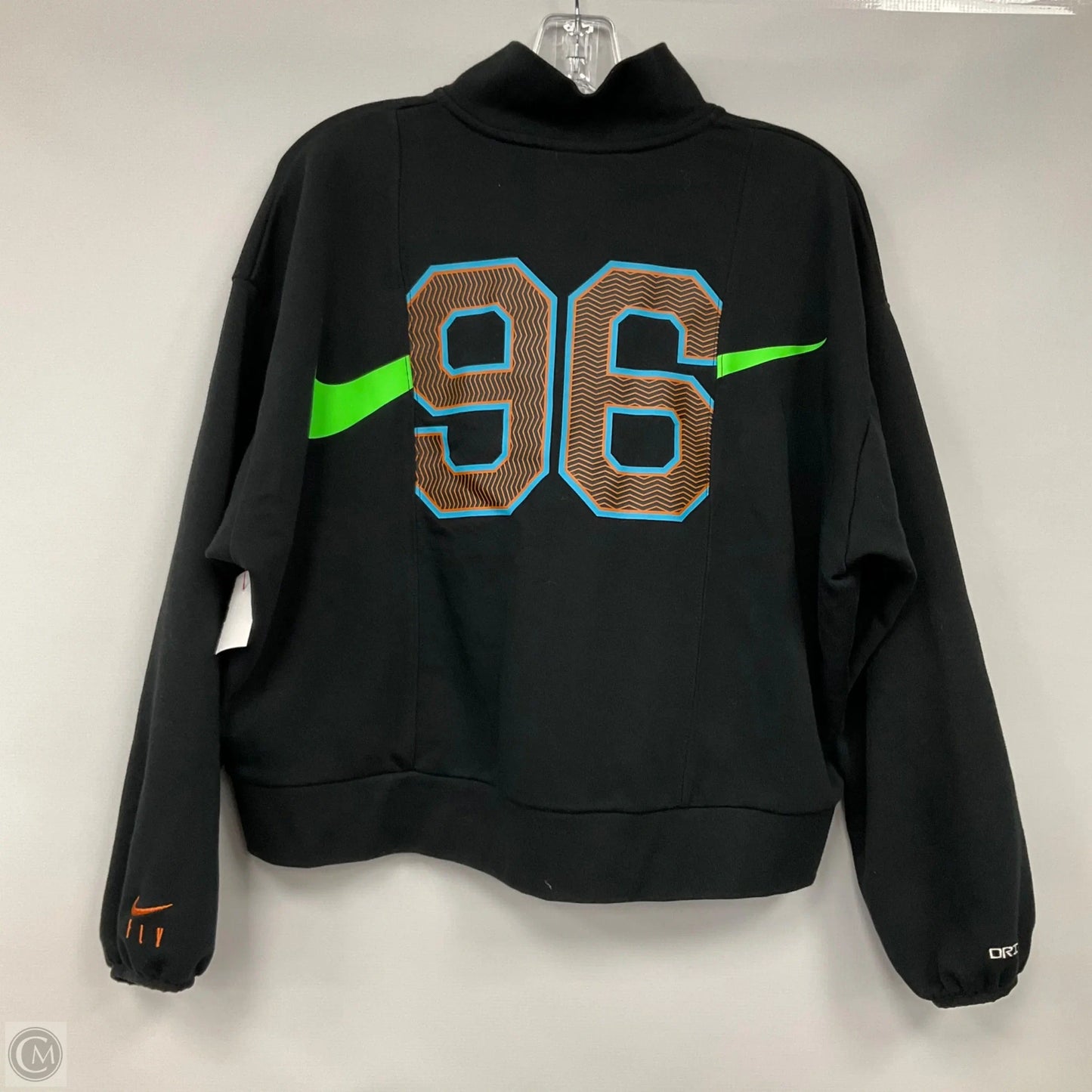 Sweatshirt Collar By Nike Apparel In Black, Size: M