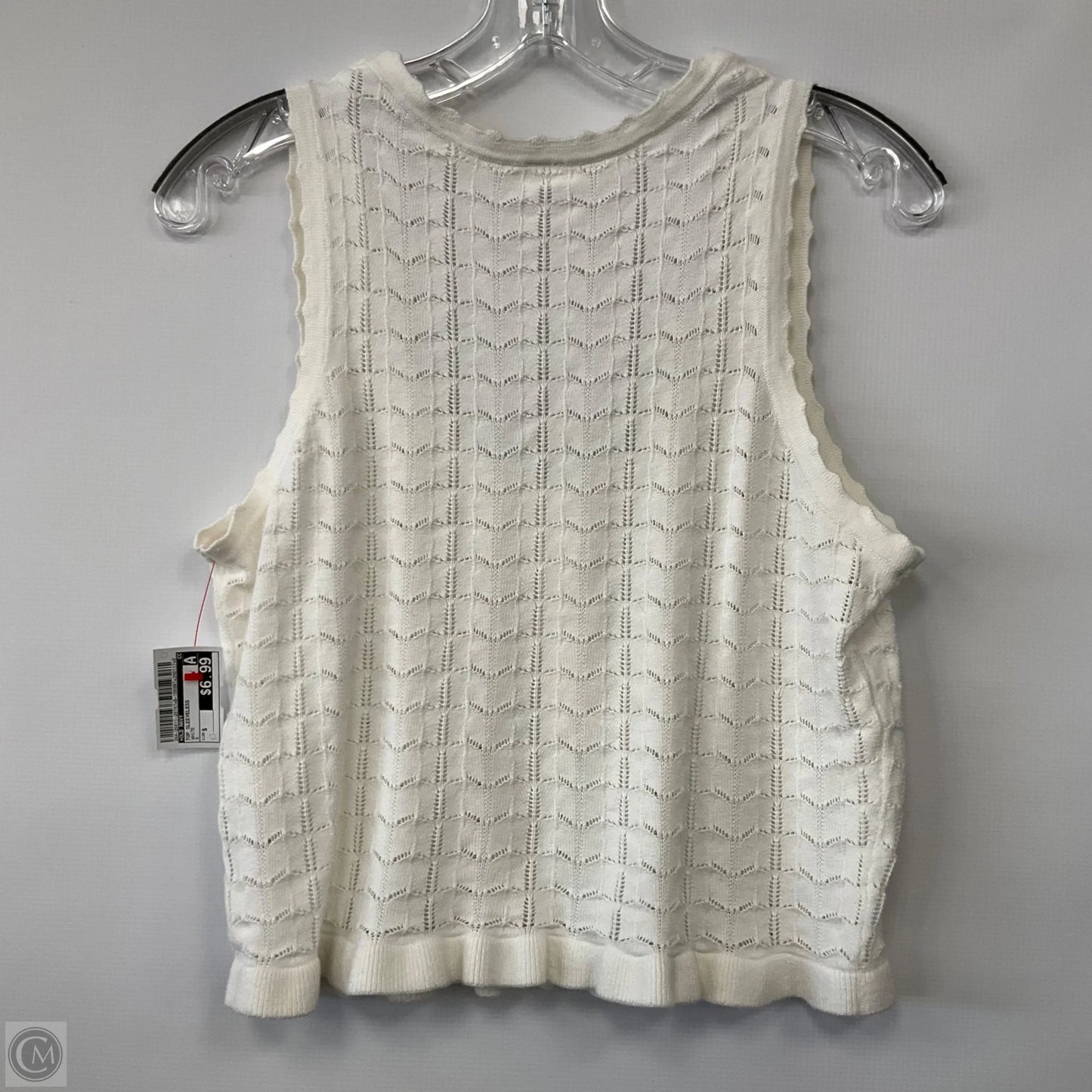 Top Sleeveless By Old Navy In White, Size: S