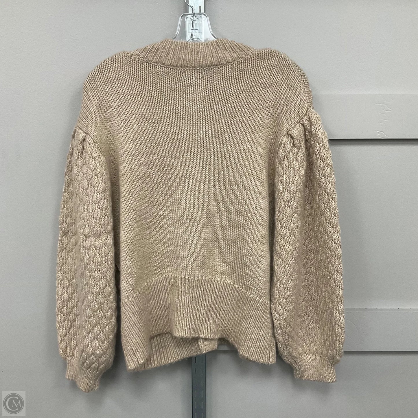 Sweater Cardigan By Who What Wear In Sand, Size: L