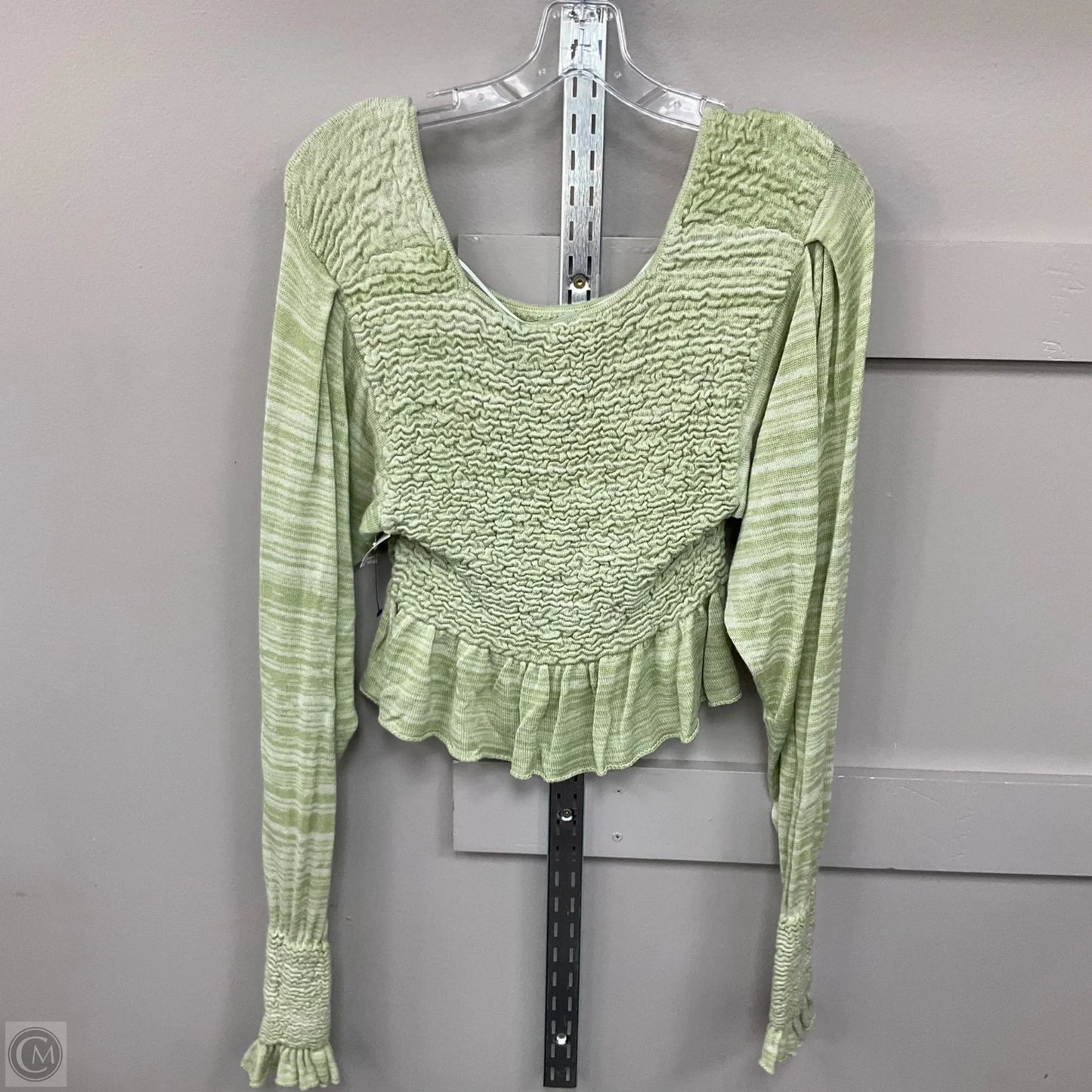 Top Long Sleeve By Free People In Green, Size: S