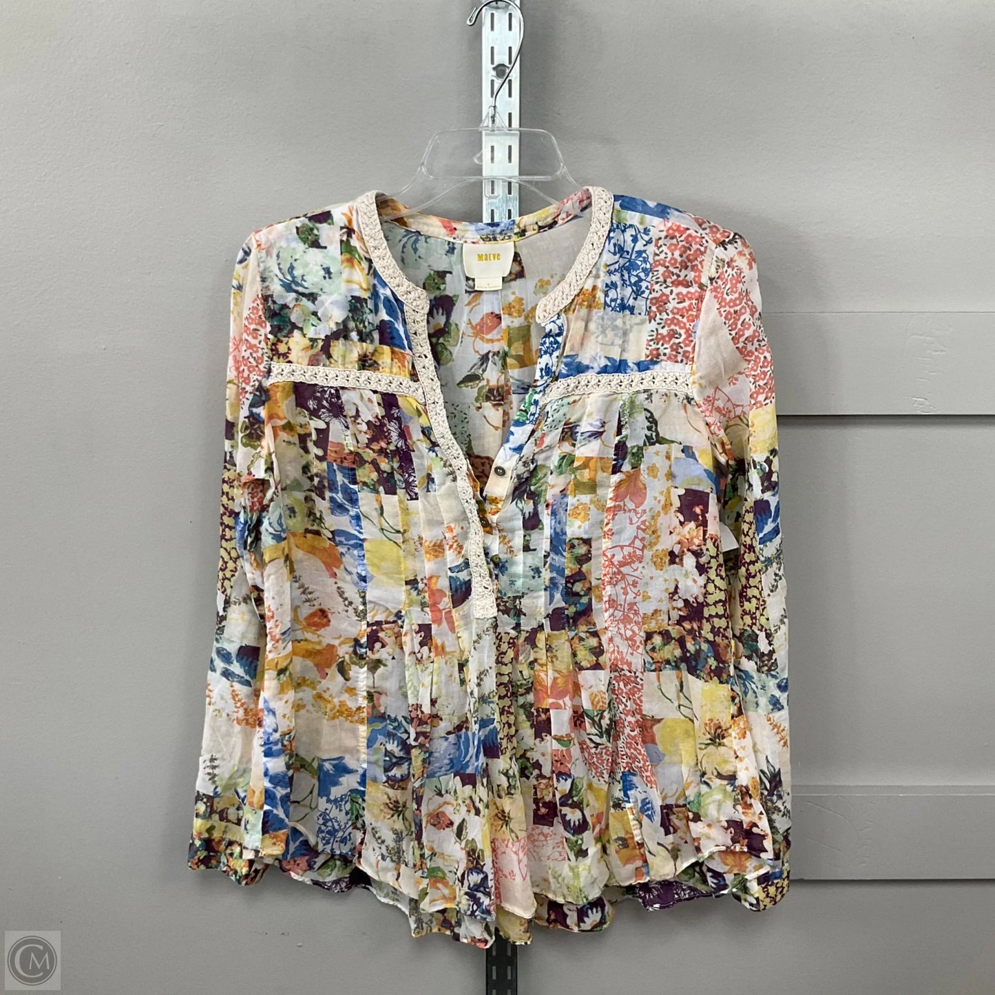 Top Long Sleeve By Maeve In Multi-colored, Size: 6