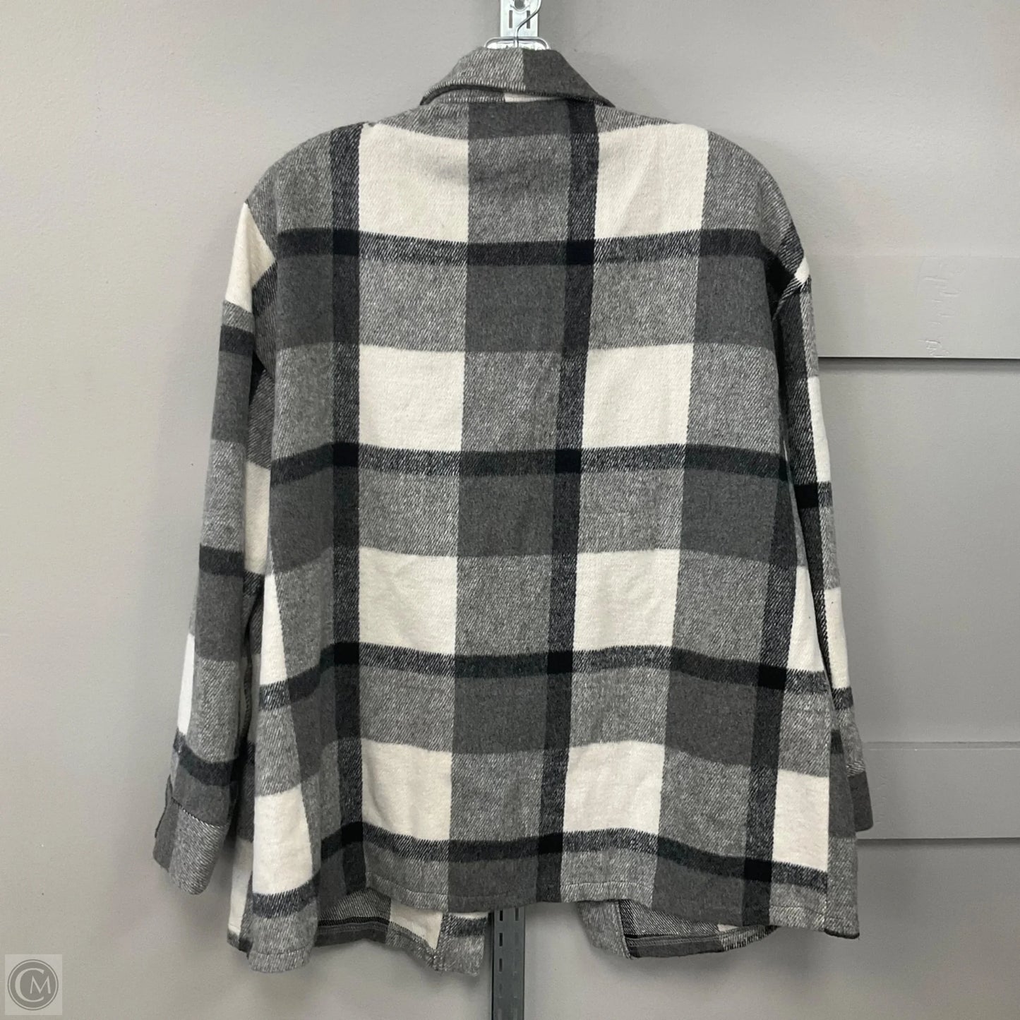 Jacket Shirt By Shein In Plaid Pattern, Size: S