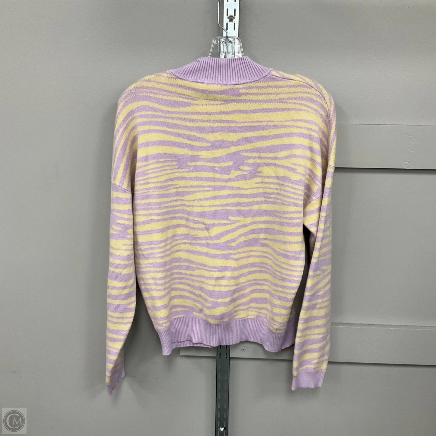 Sweater By Wayf In Cream & Purple, Size: S