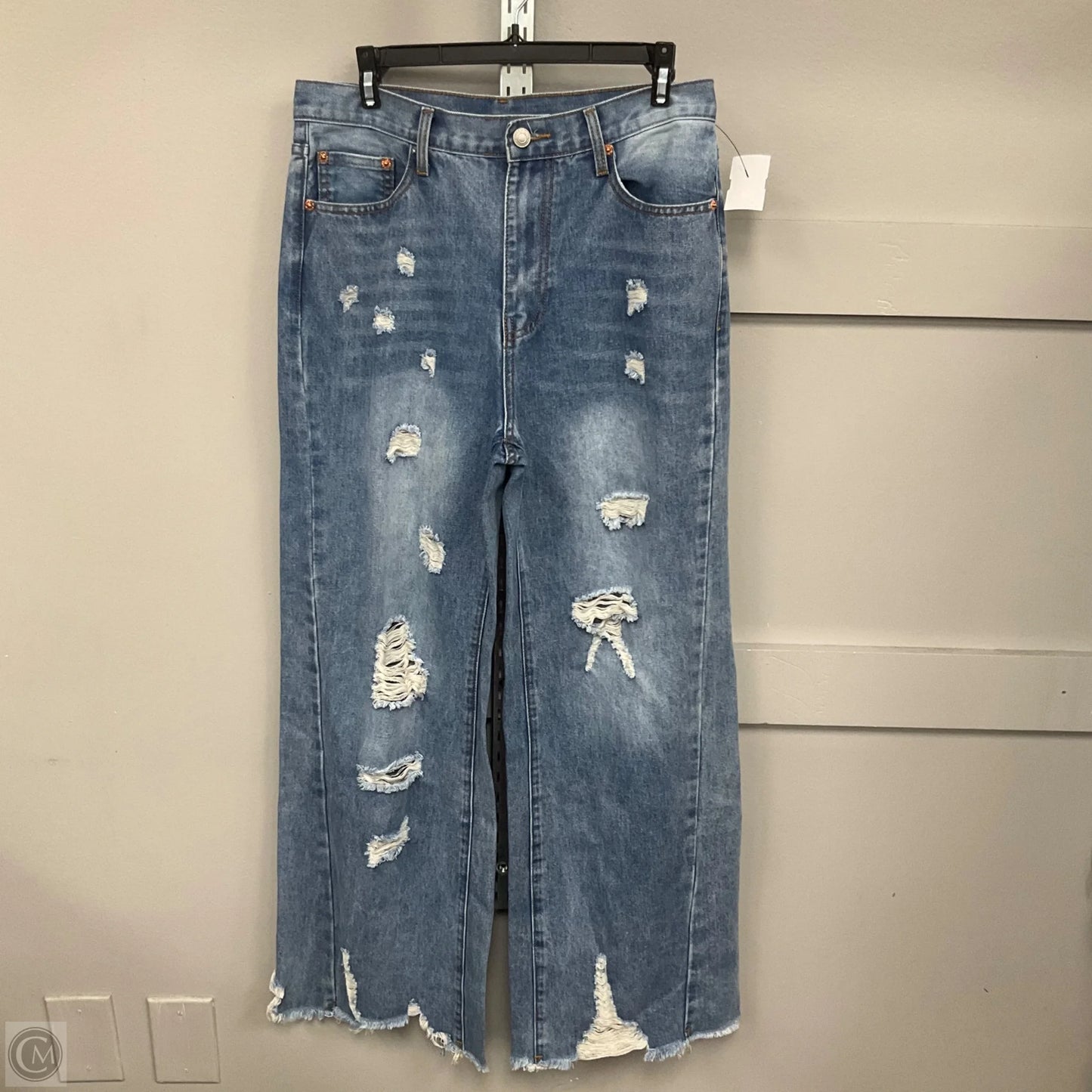Jeans Wide Leg By Clothes Mentor In Blue Denim, Size: M