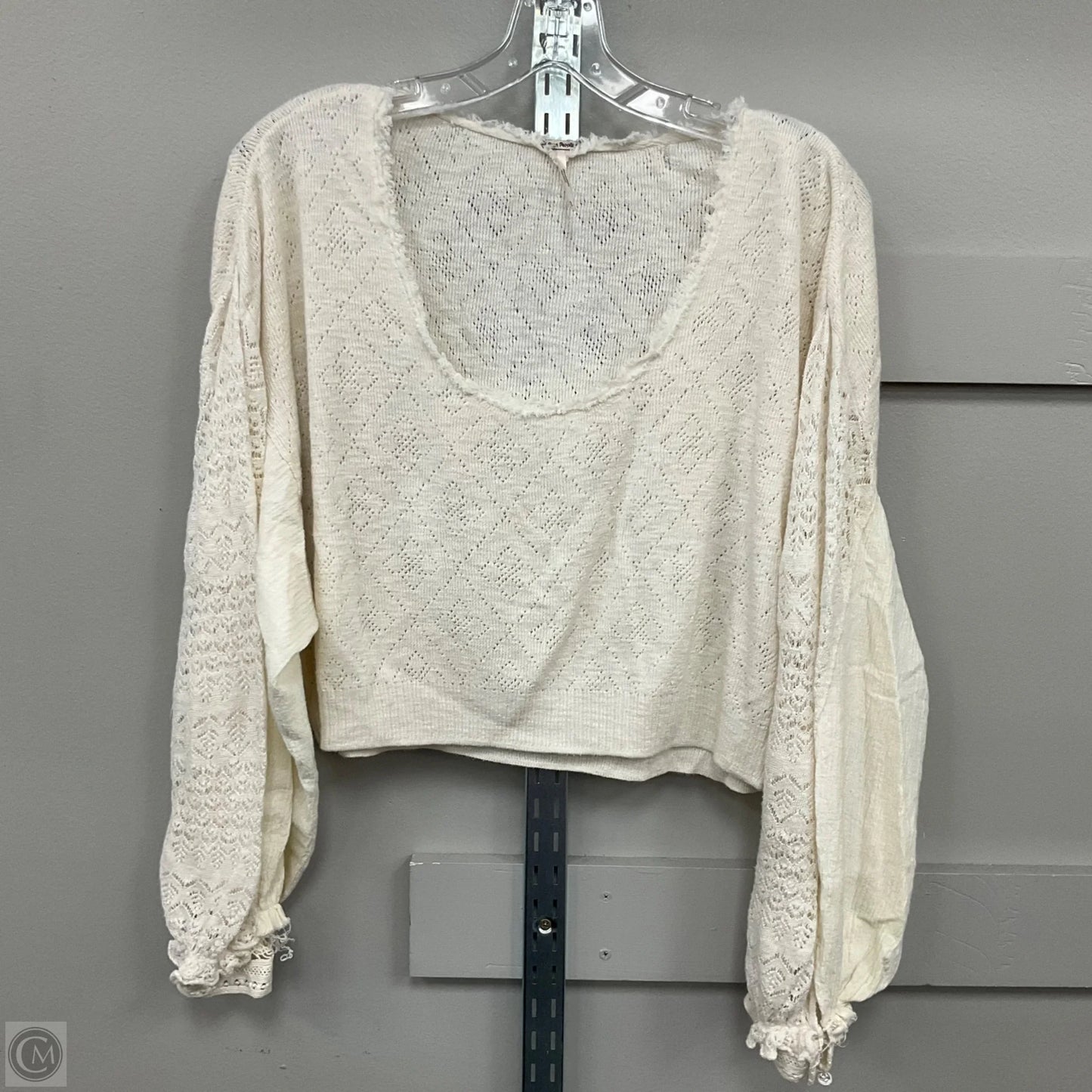Top Long Sleeve By Free People In Cream, Size: S