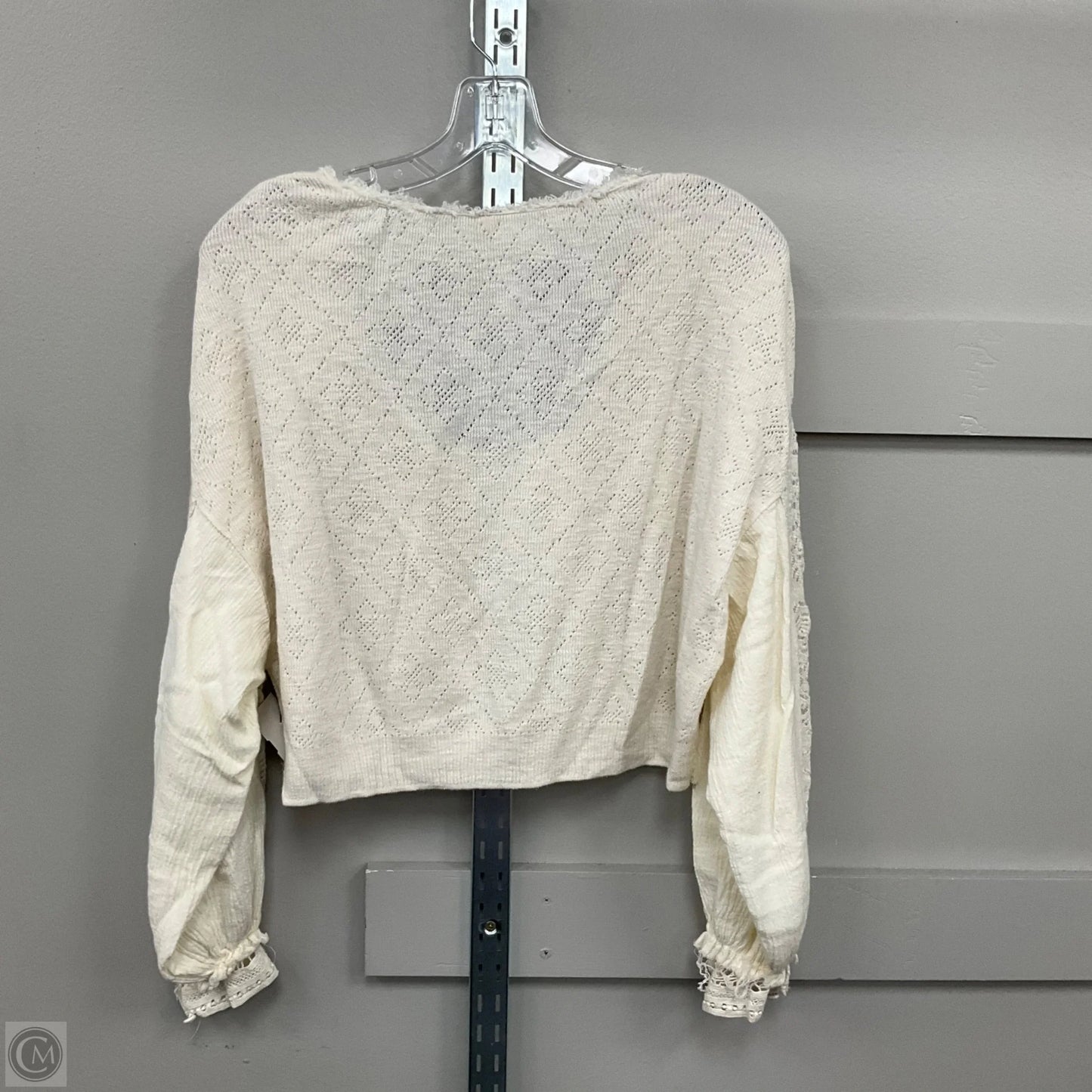 Top Long Sleeve By Free People In Cream, Size: S