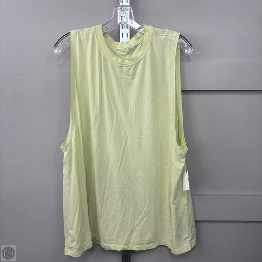 Athletic Tank Top By Lululemon In Yellow, Size: 20