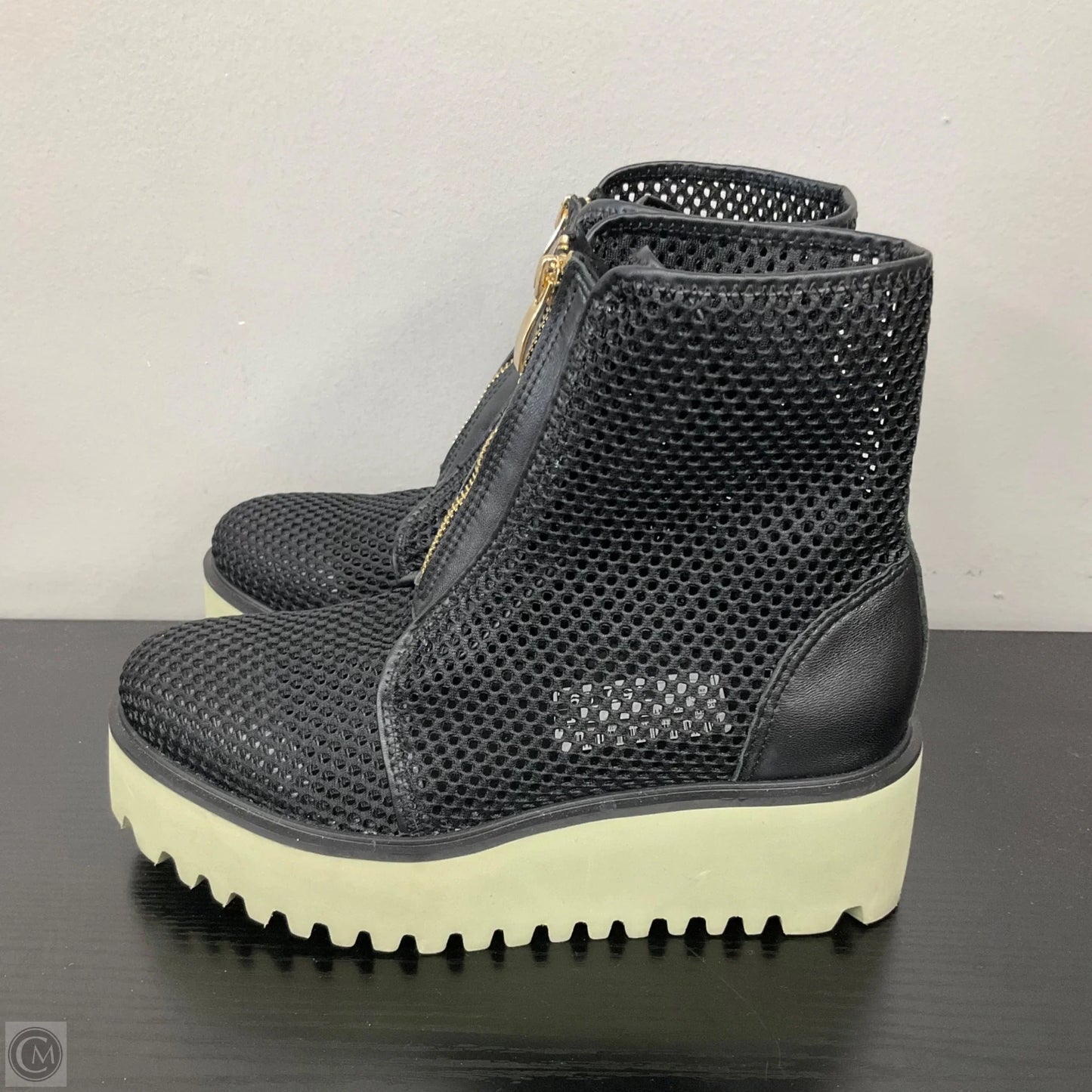 Boots Combat By All Black In Black, Size: 8