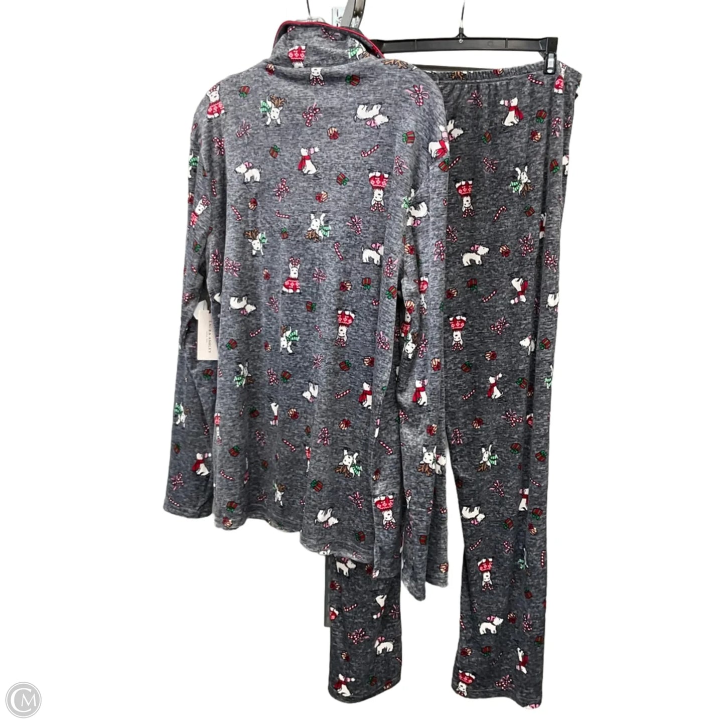 Pajamas 2pc By Laura Ashley In Grey, Size: Xl