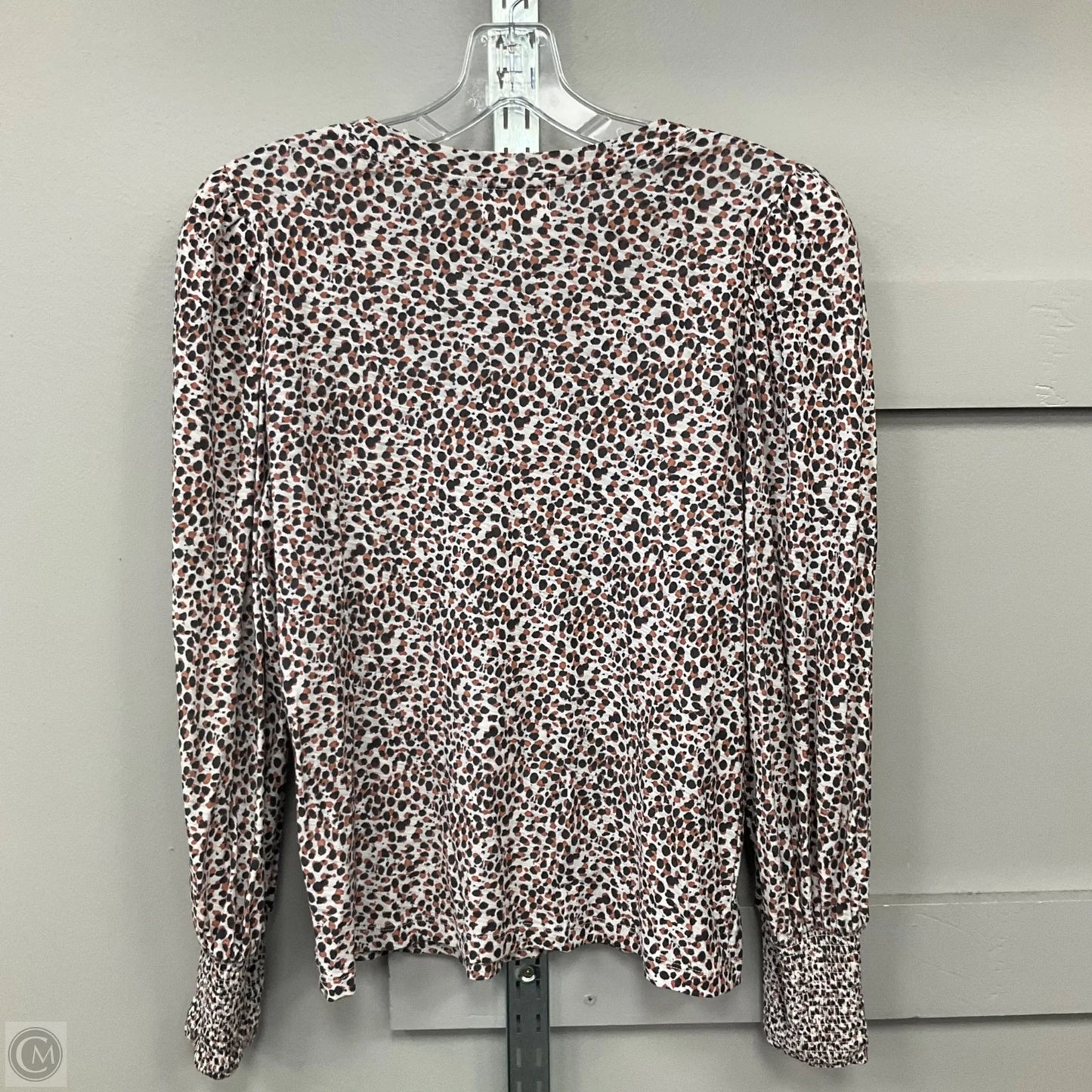 Top Long Sleeve By Nation In Polkadot Pattern, Size: S