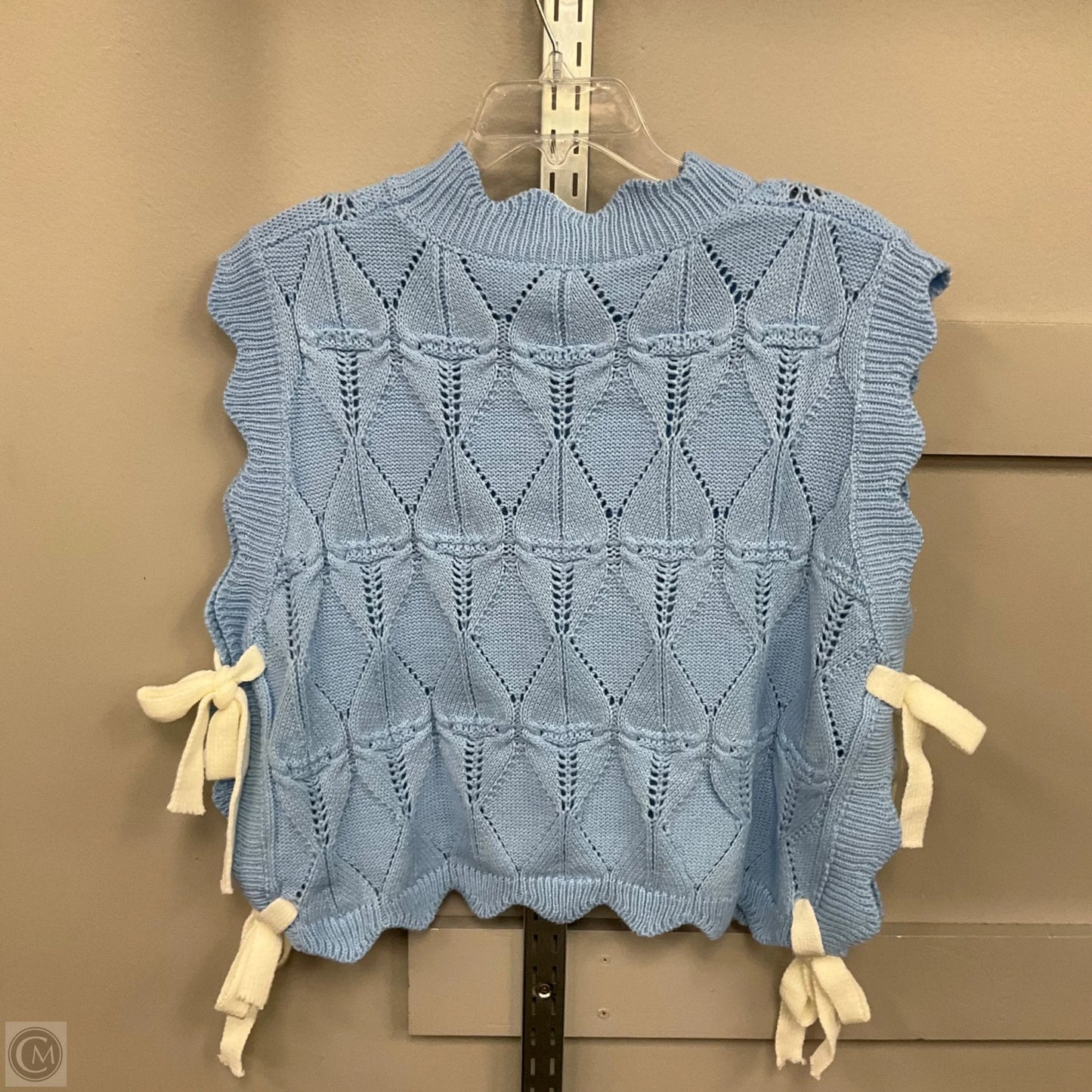 Vest Sweater By Cmf In Blue, Size: Xl