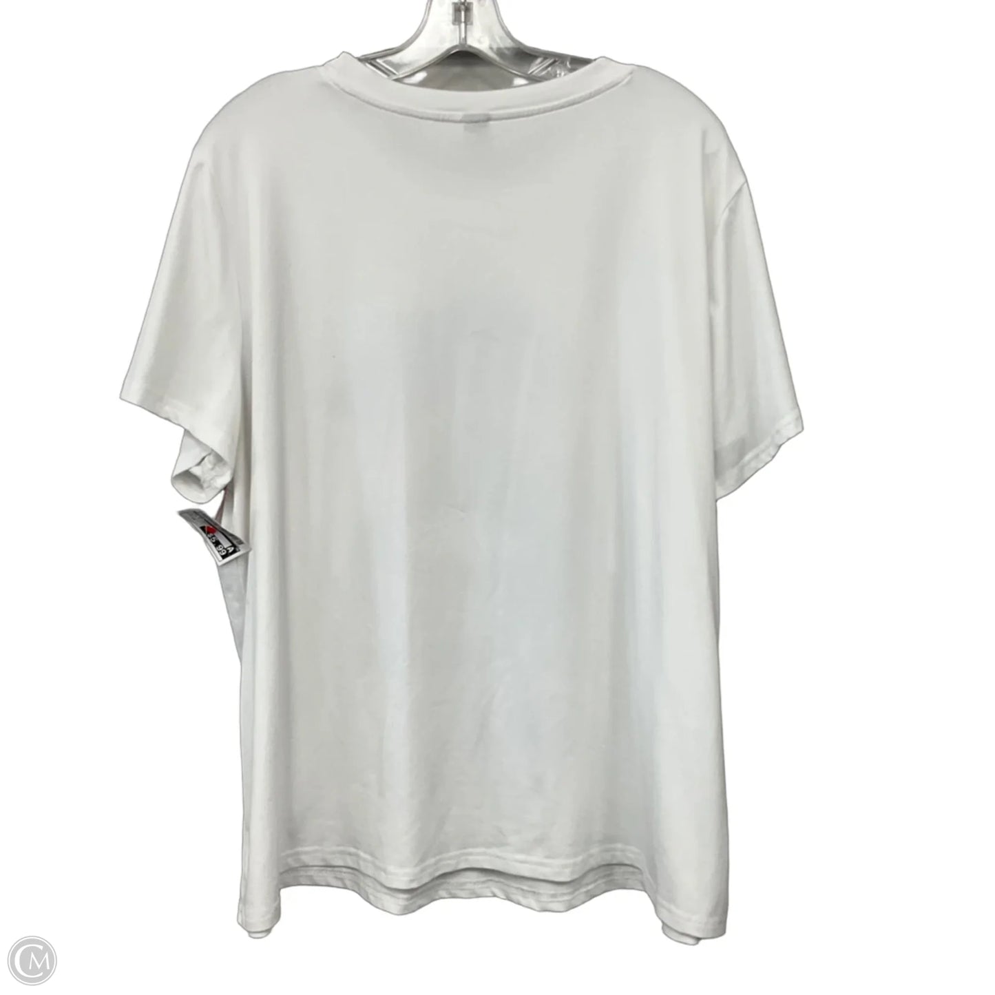 Top Short Sleeve Basic By Shein In Blue & Red & White, Size: 1x